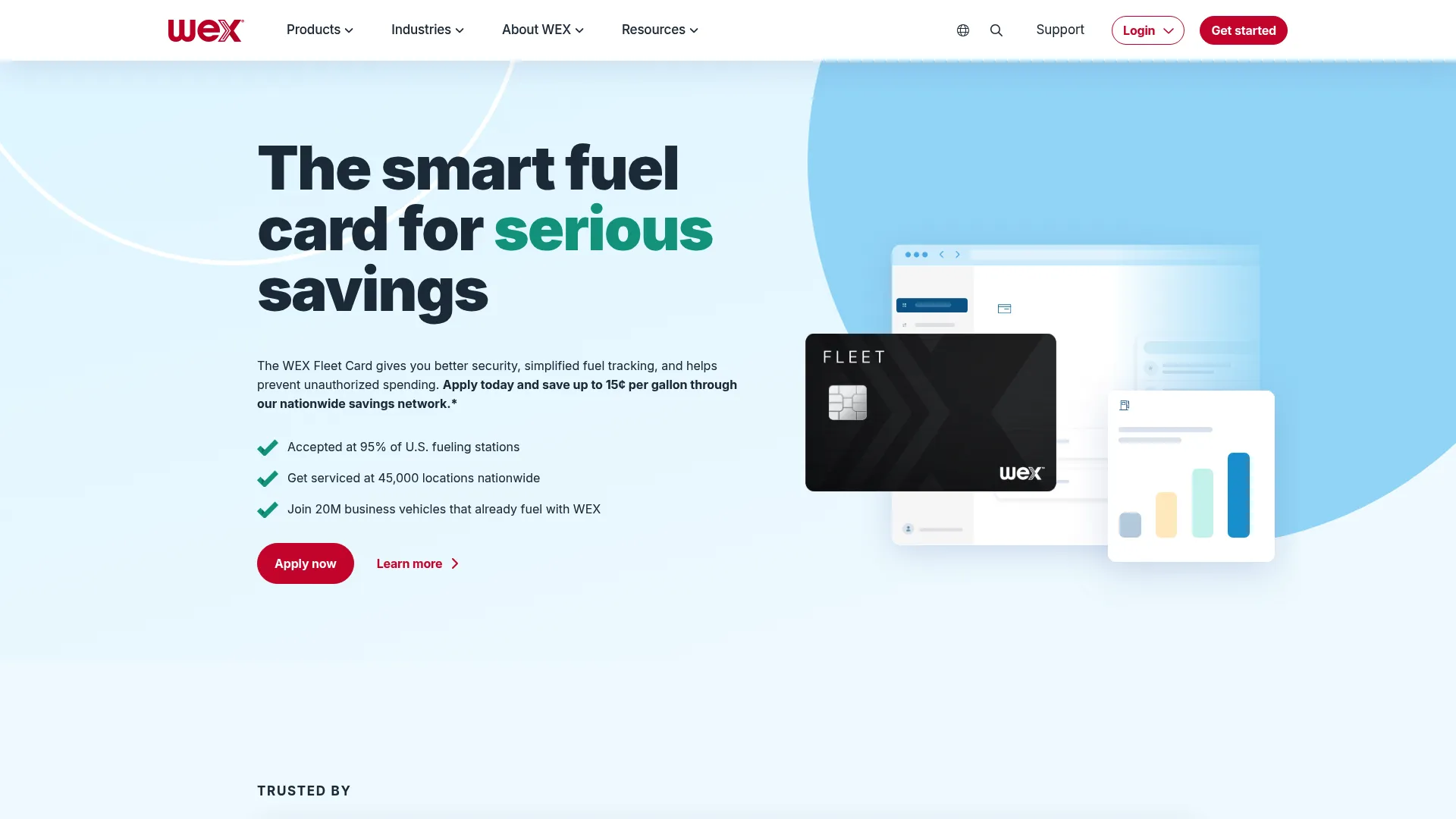 WEX benefits and payments platform homepage