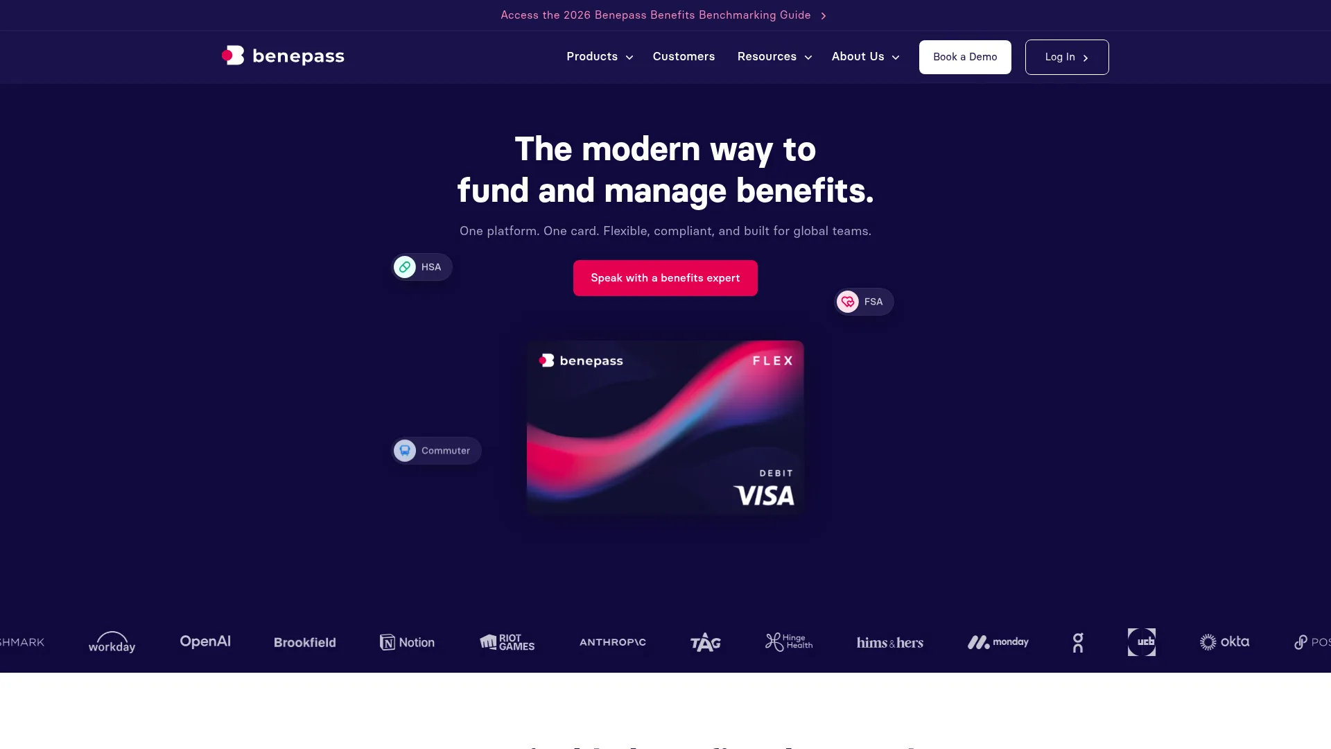 Benepass flexible benefits platform homepage