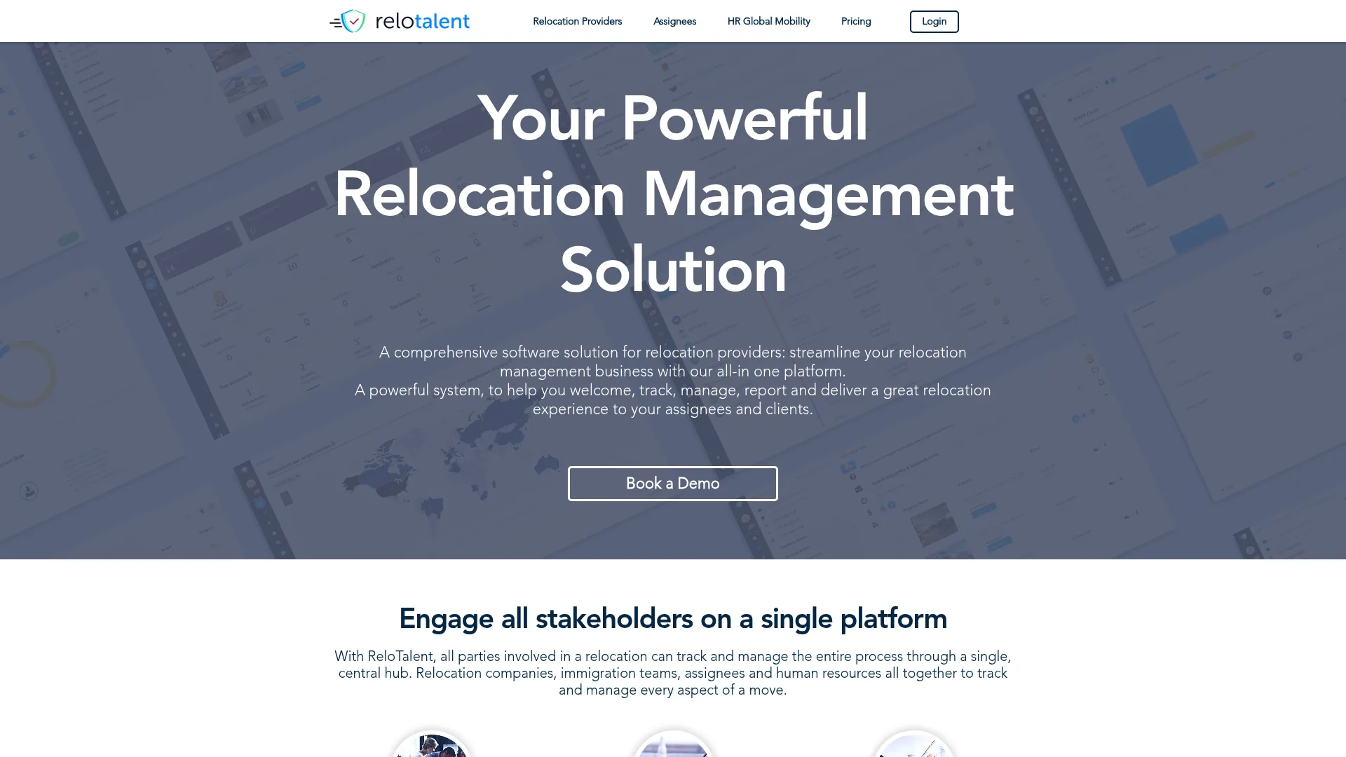 ReloTalent relocation management platform homepage