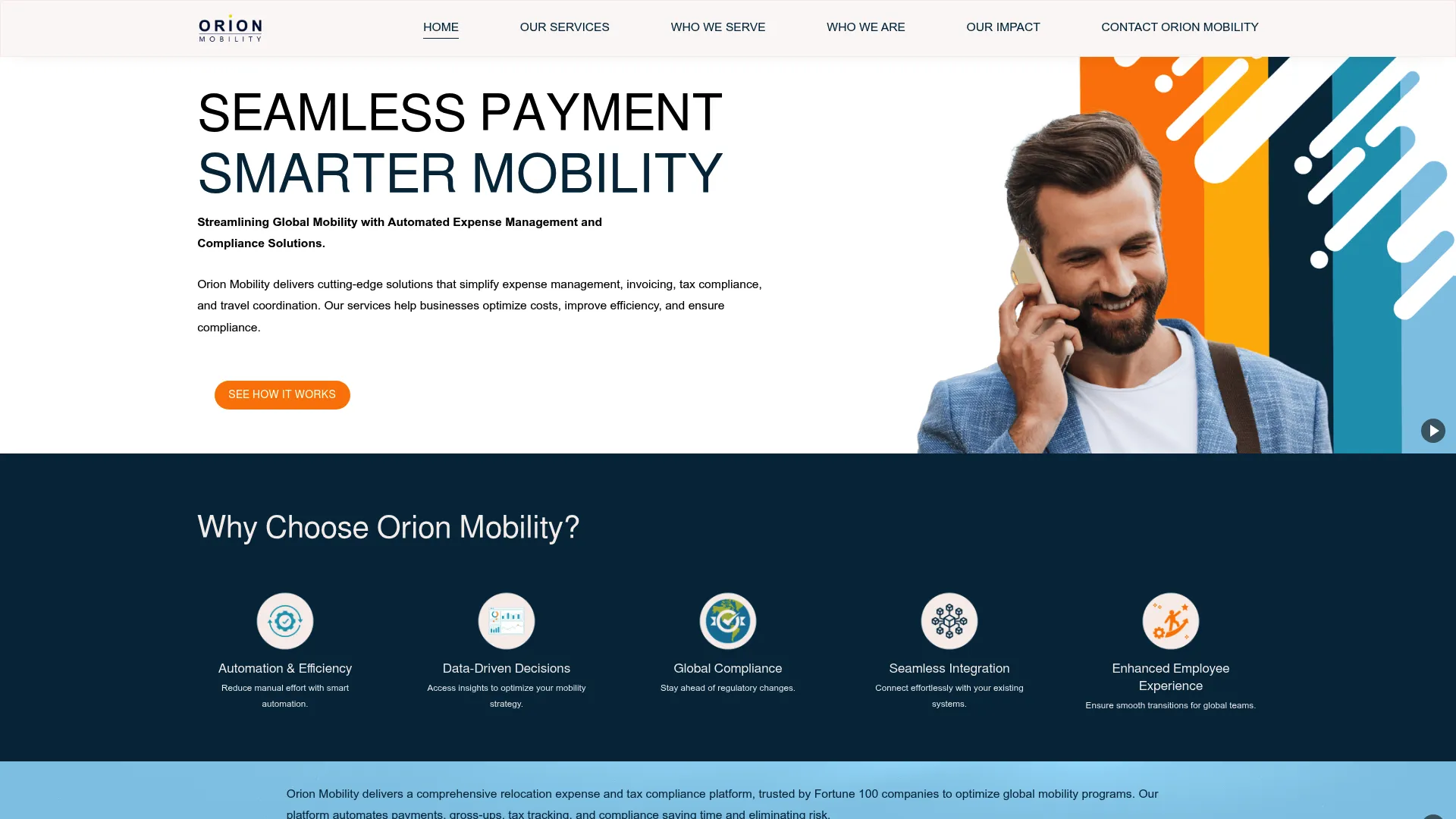 Orion Mobility global mobility software homepage