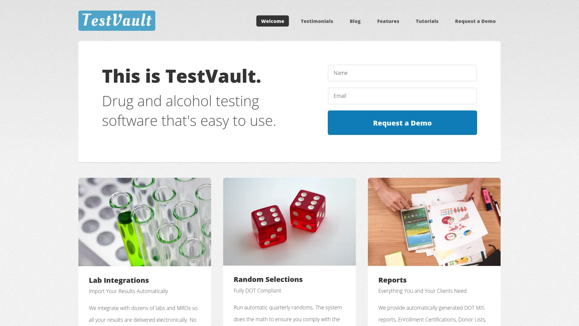 TestVault drug testing software