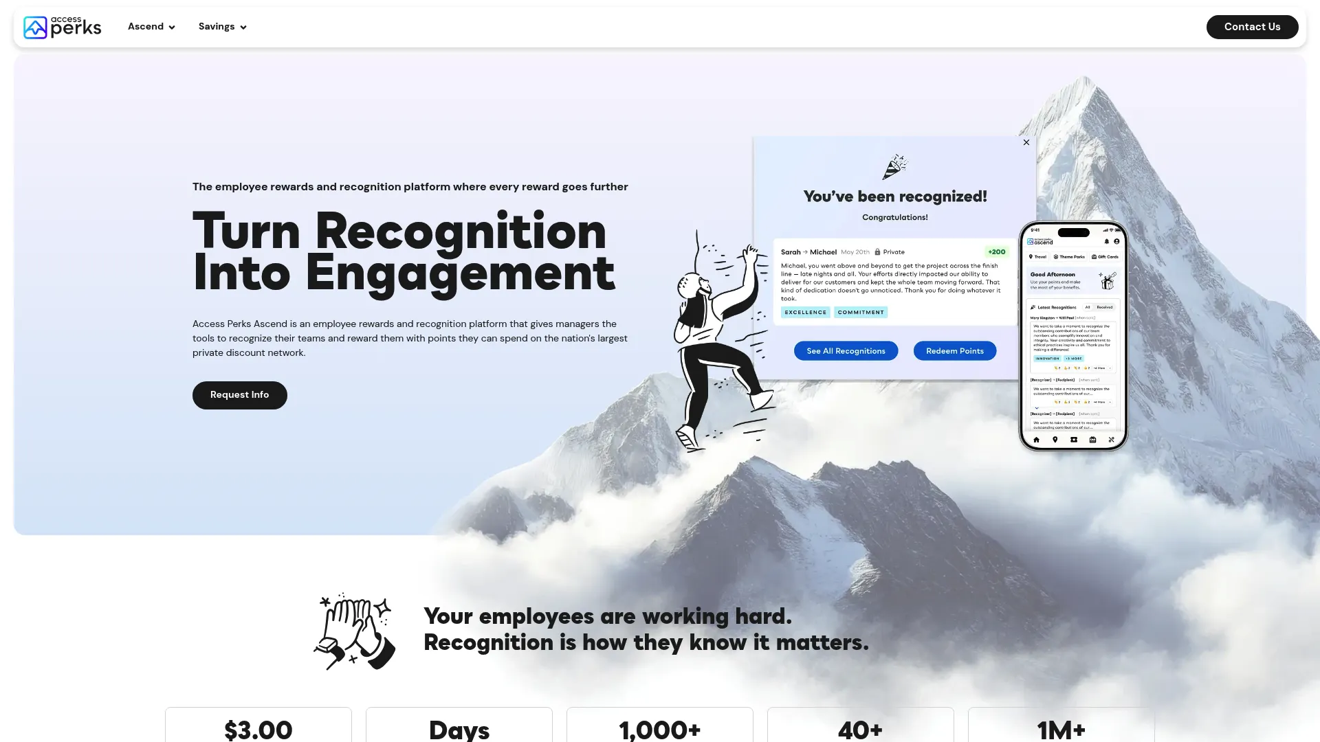 Access Perks employee rewards and discount network homepage