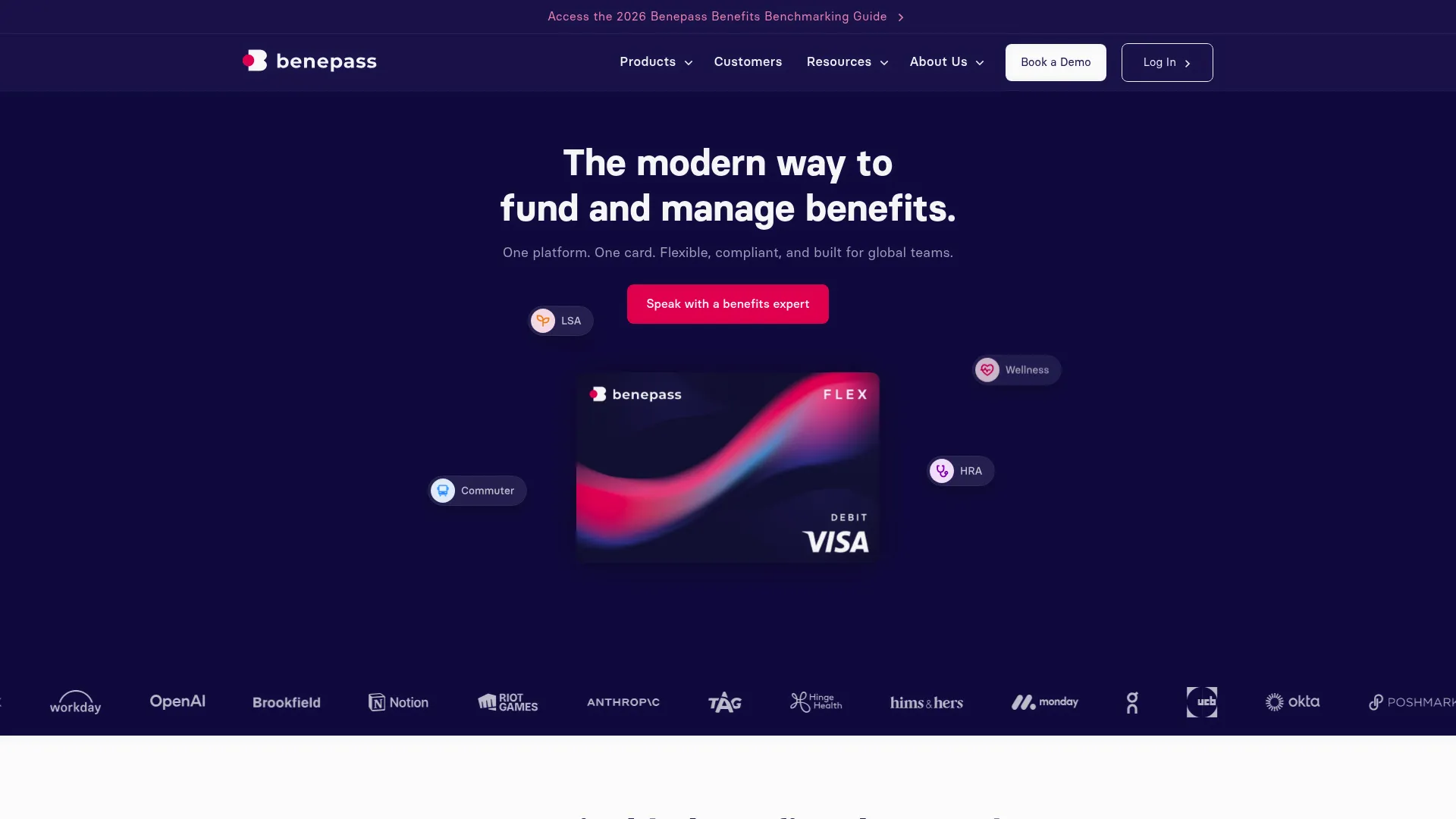 Benepass flexible benefits platform homepage