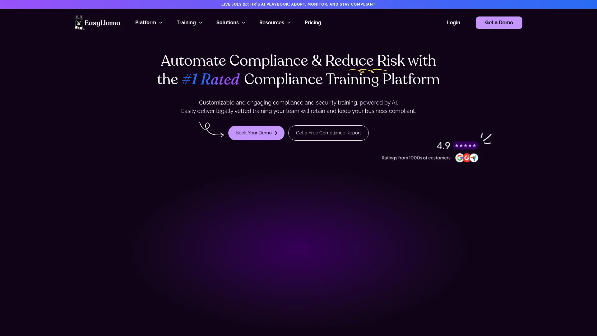 EasyLlama online harassment training modules