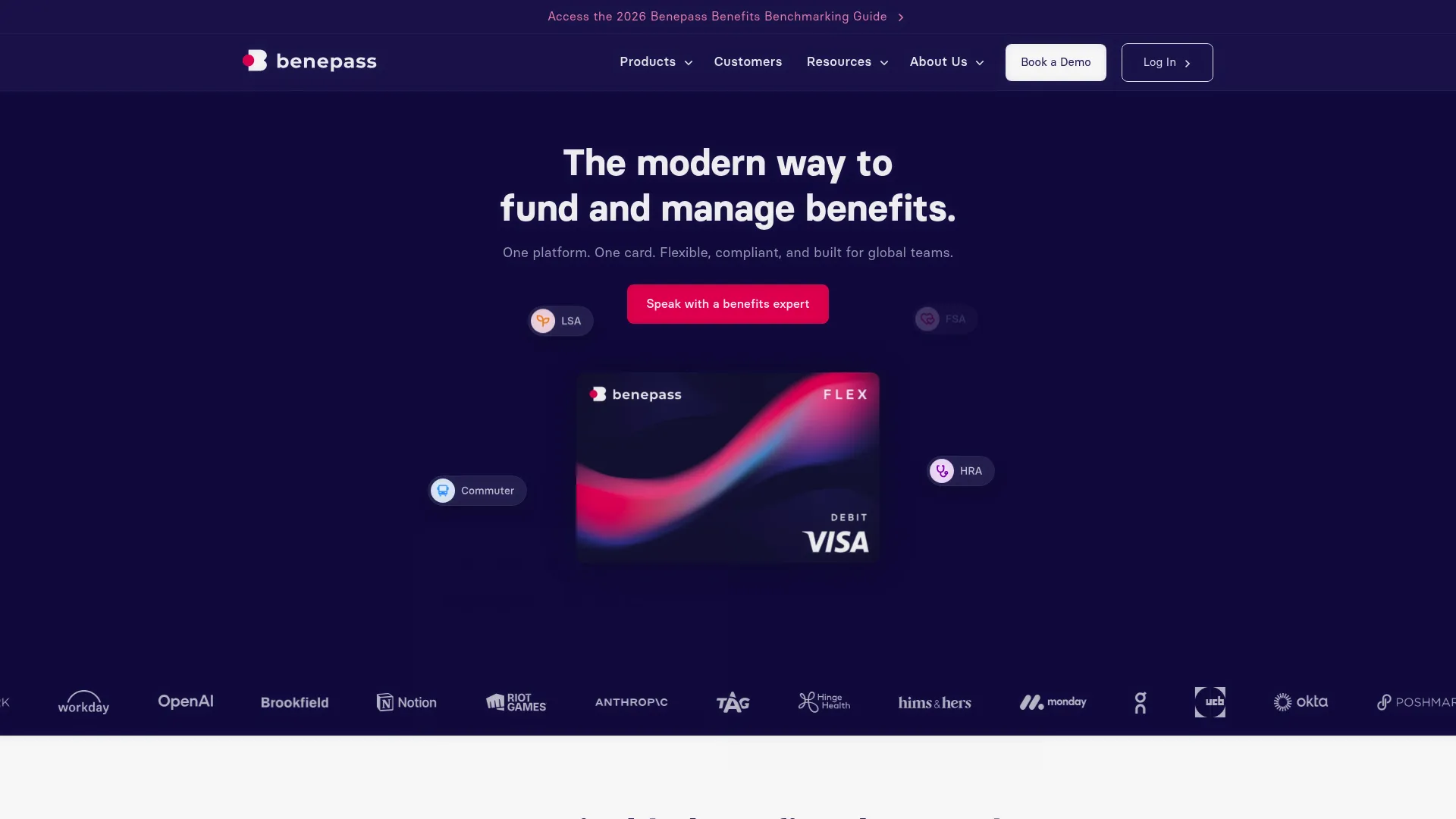 Benepass flexible benefits platform homepage