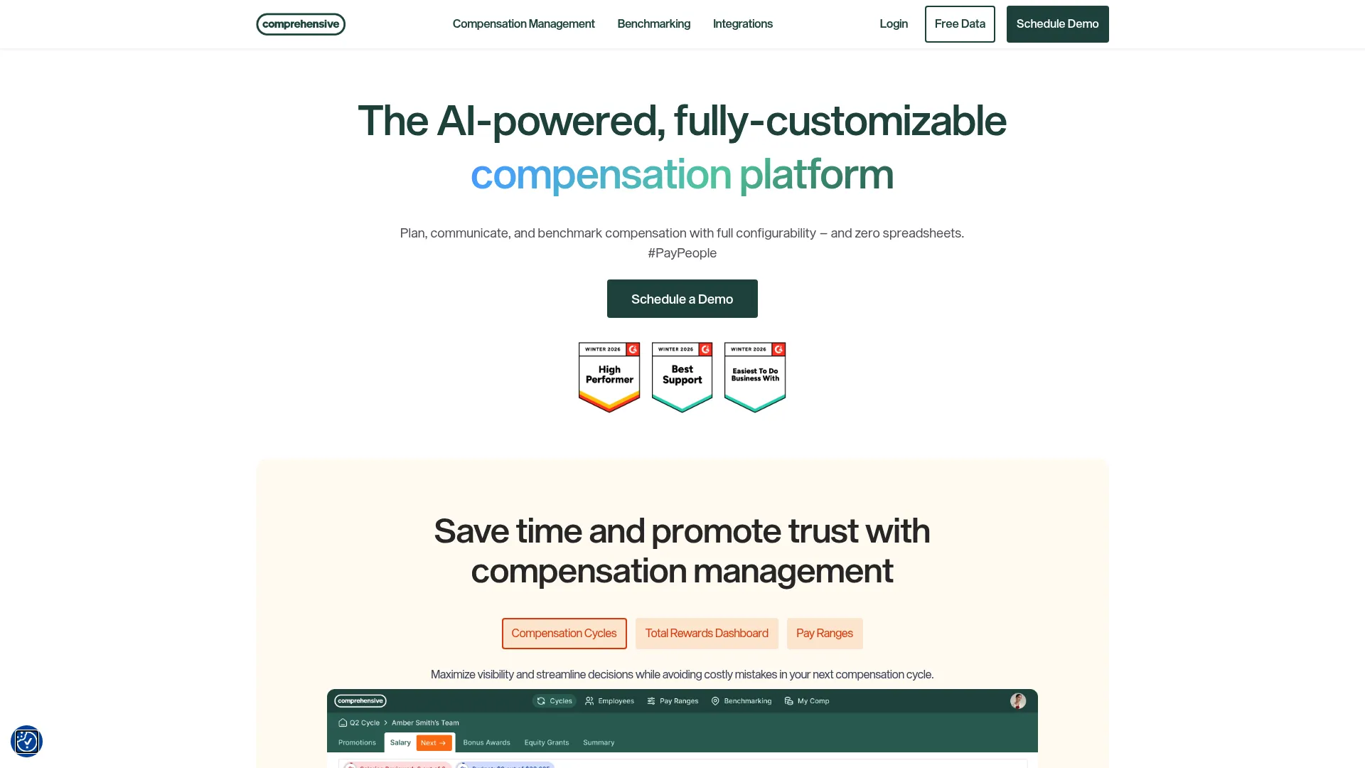 Comprehensive compensation management platform