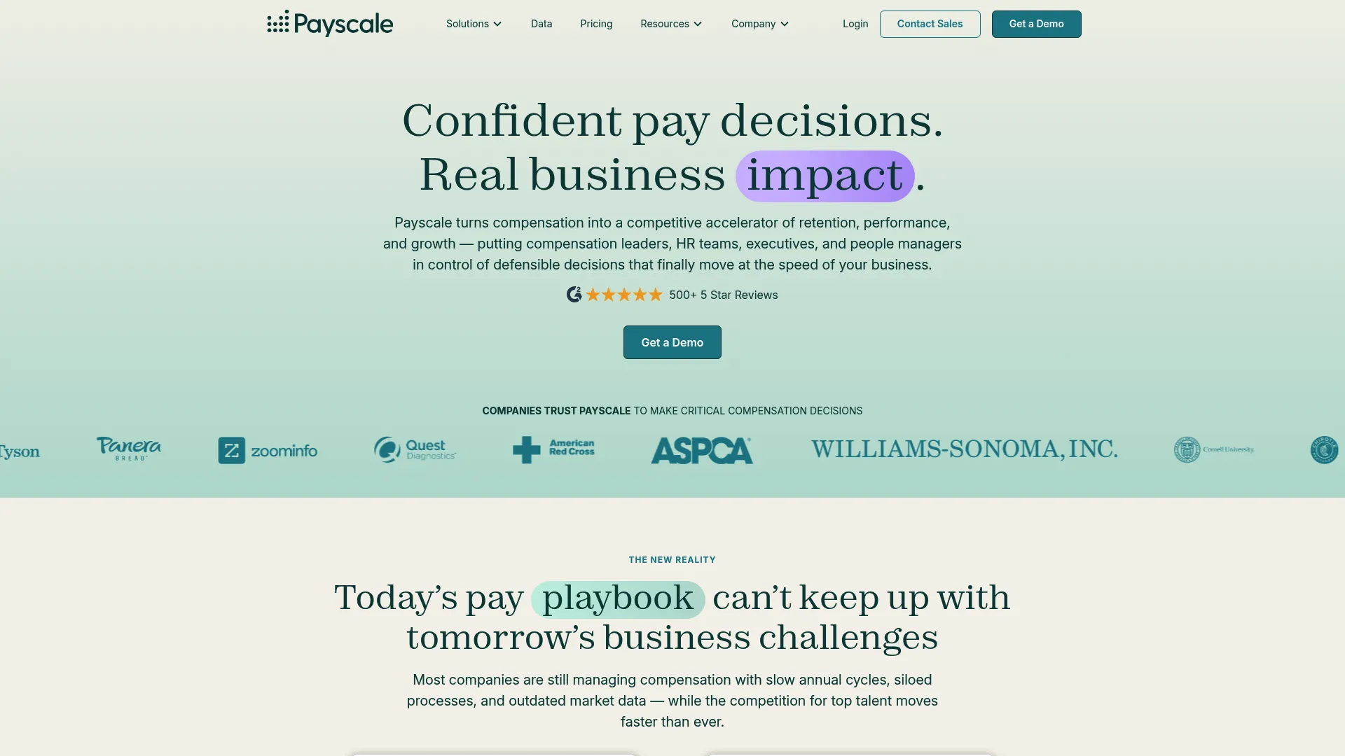 Payscale compensation intelligence platform