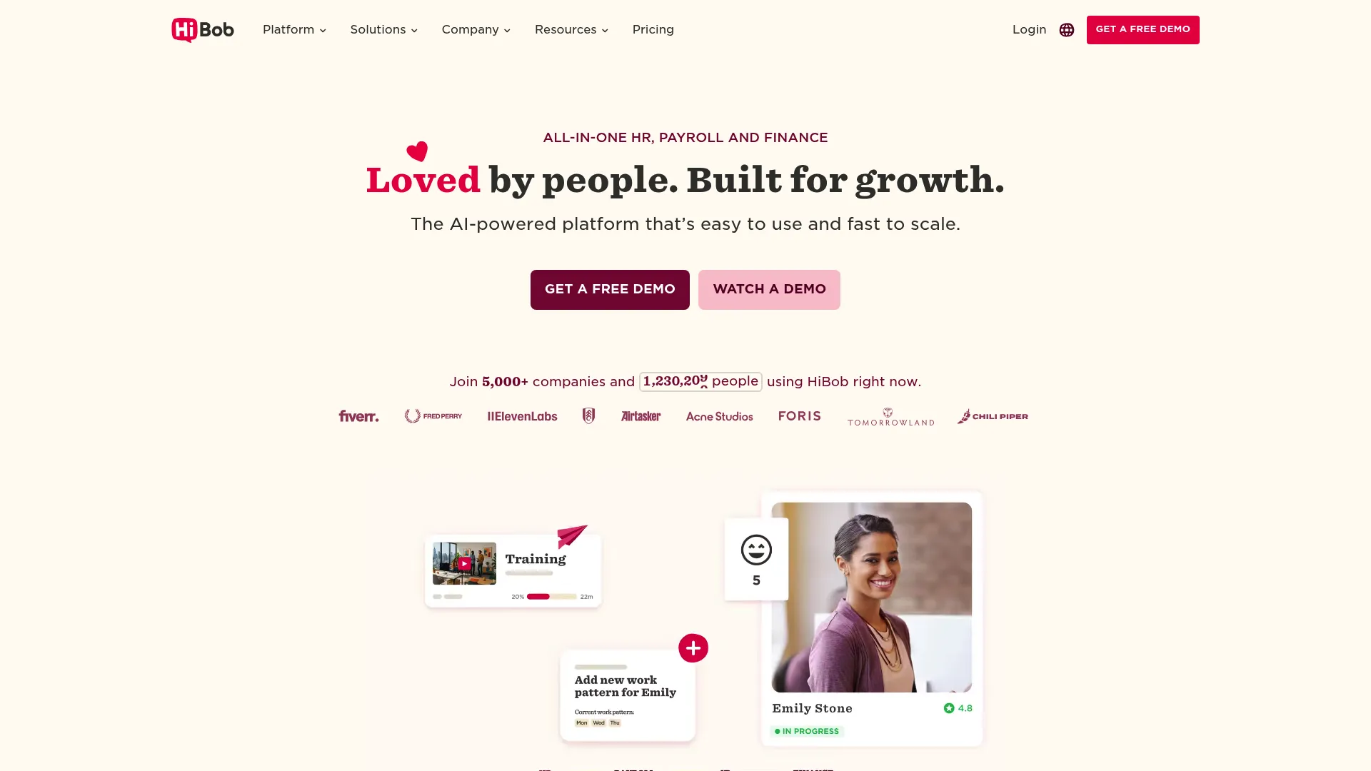 HiBob HR platform