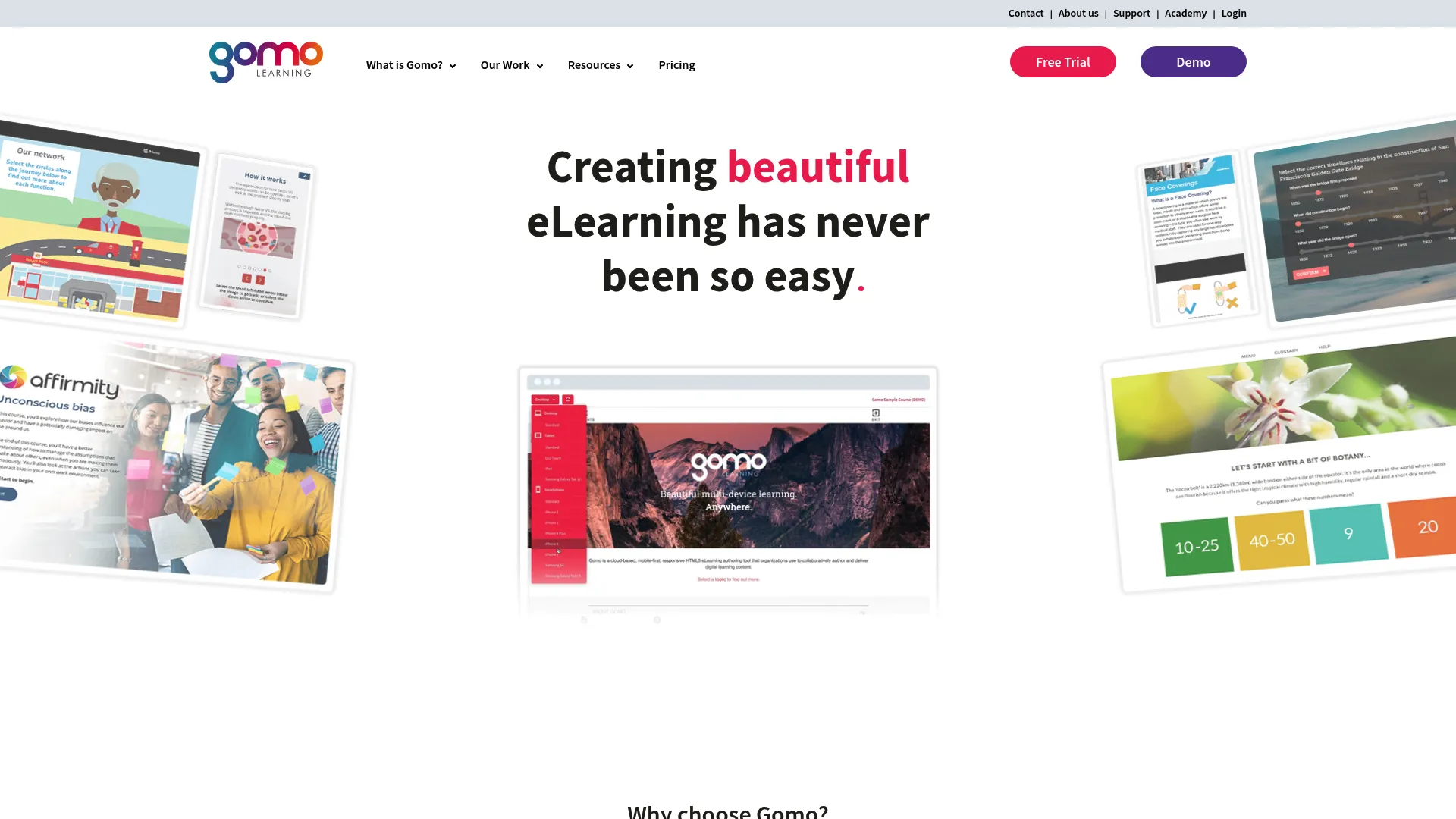 Gomo cloud eLearning authoring tool