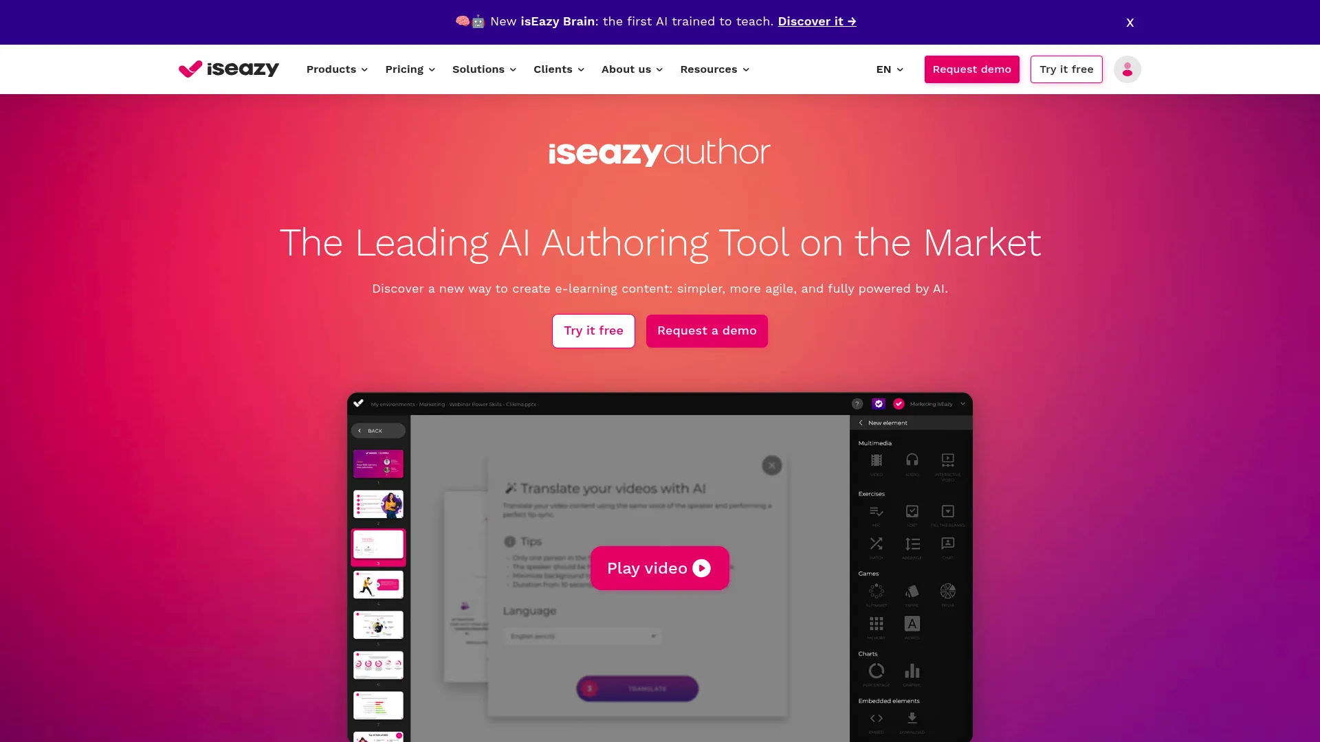 isEazy Author cloud authoring tool