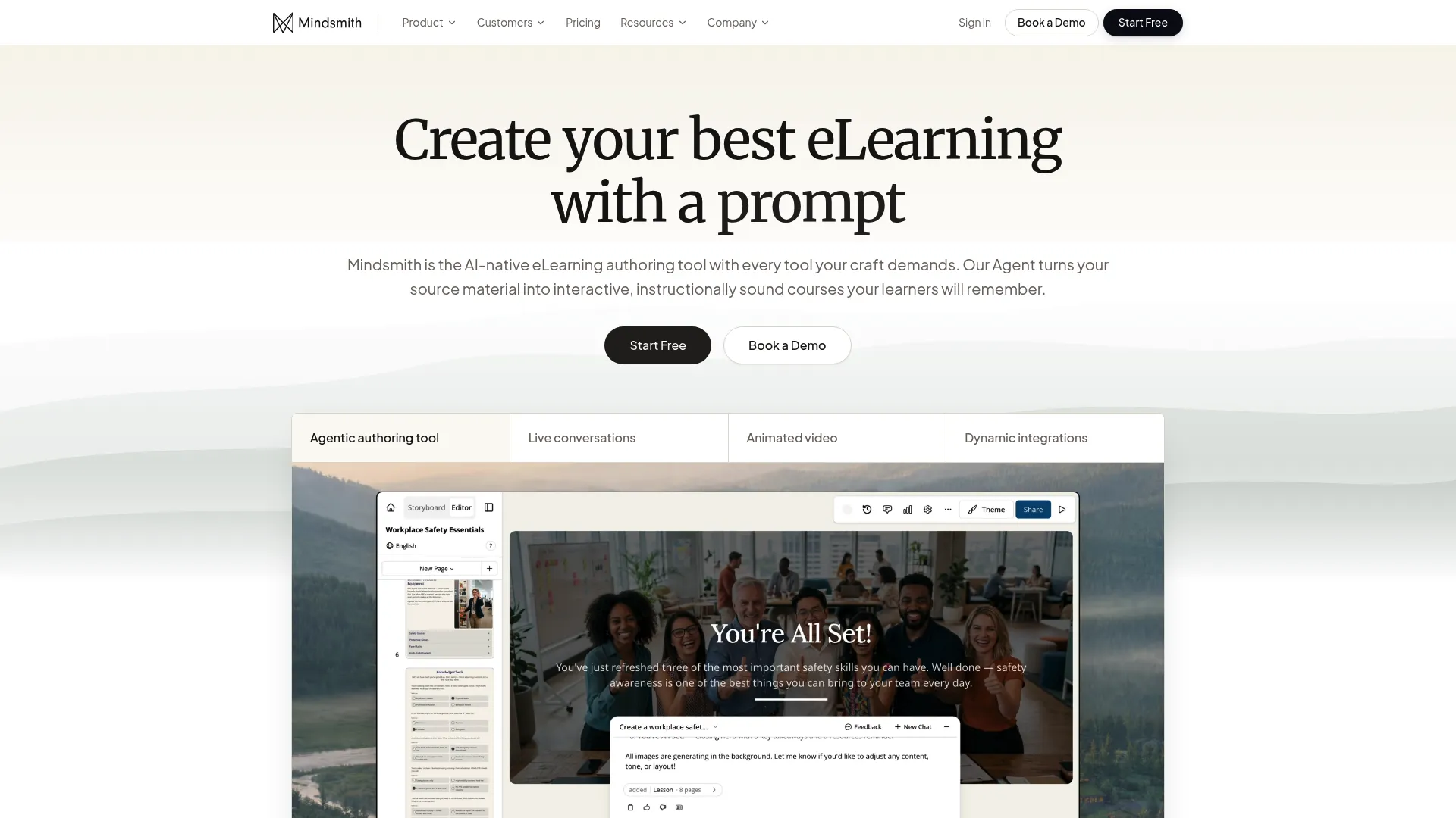 Mindsmith AI-native eLearning authoring tool