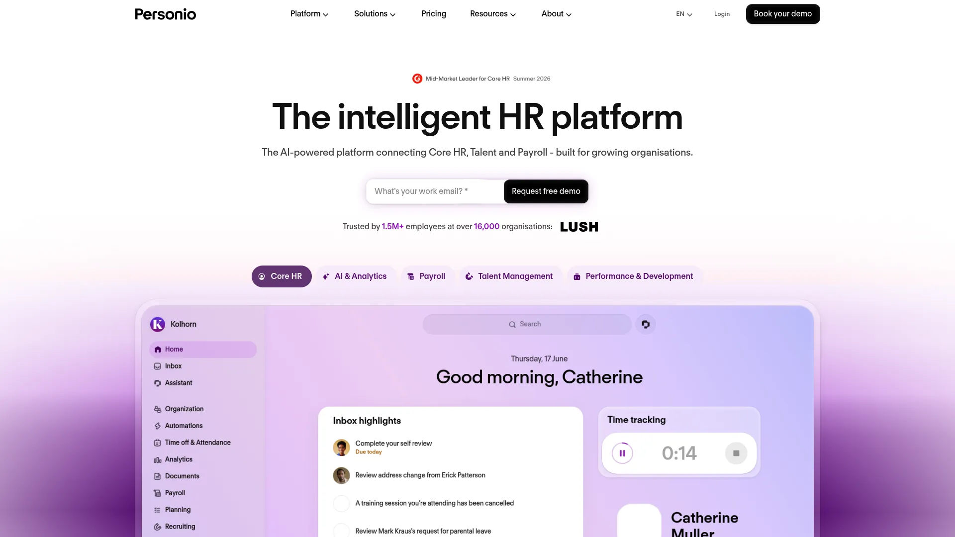 Personio HR platform for growing teams