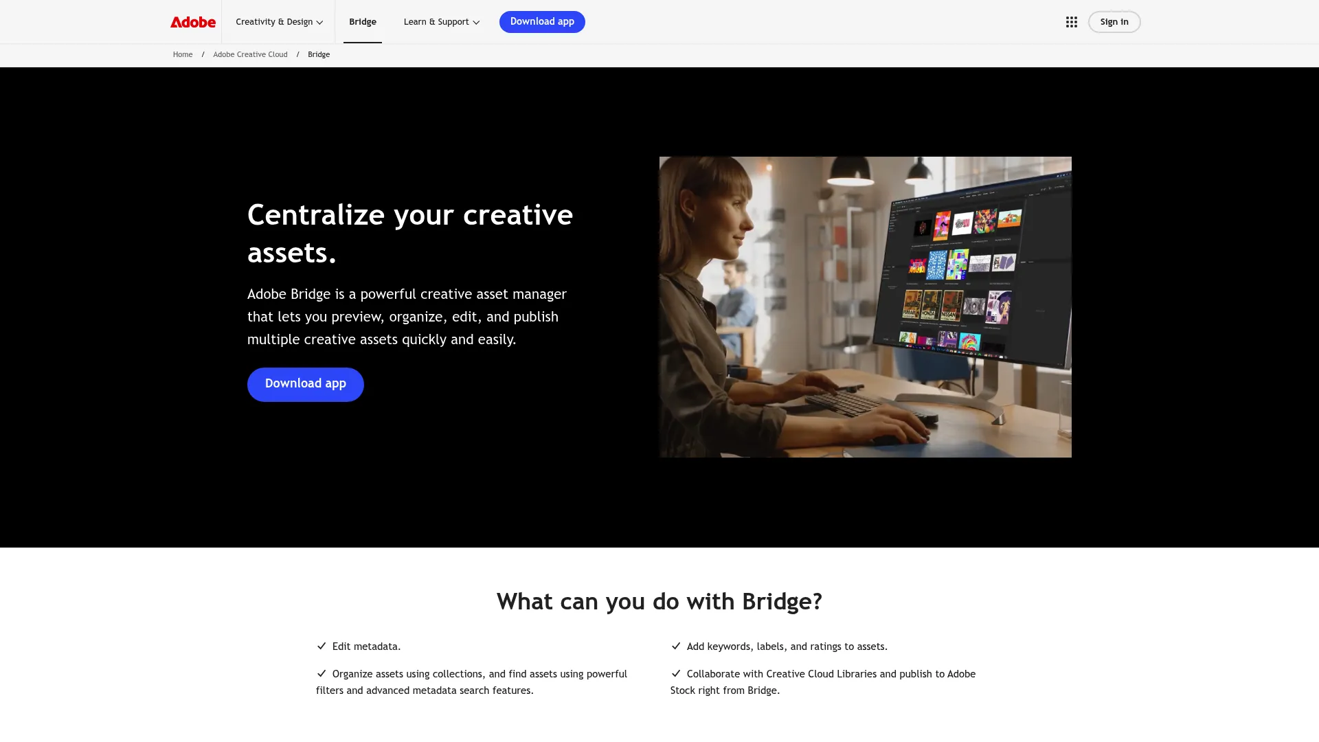 Adobe Bridge interface