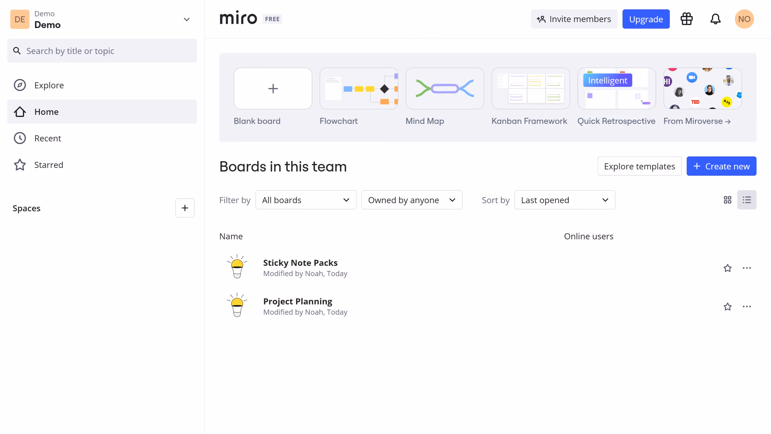 How to create a Miro board from the browser address bar