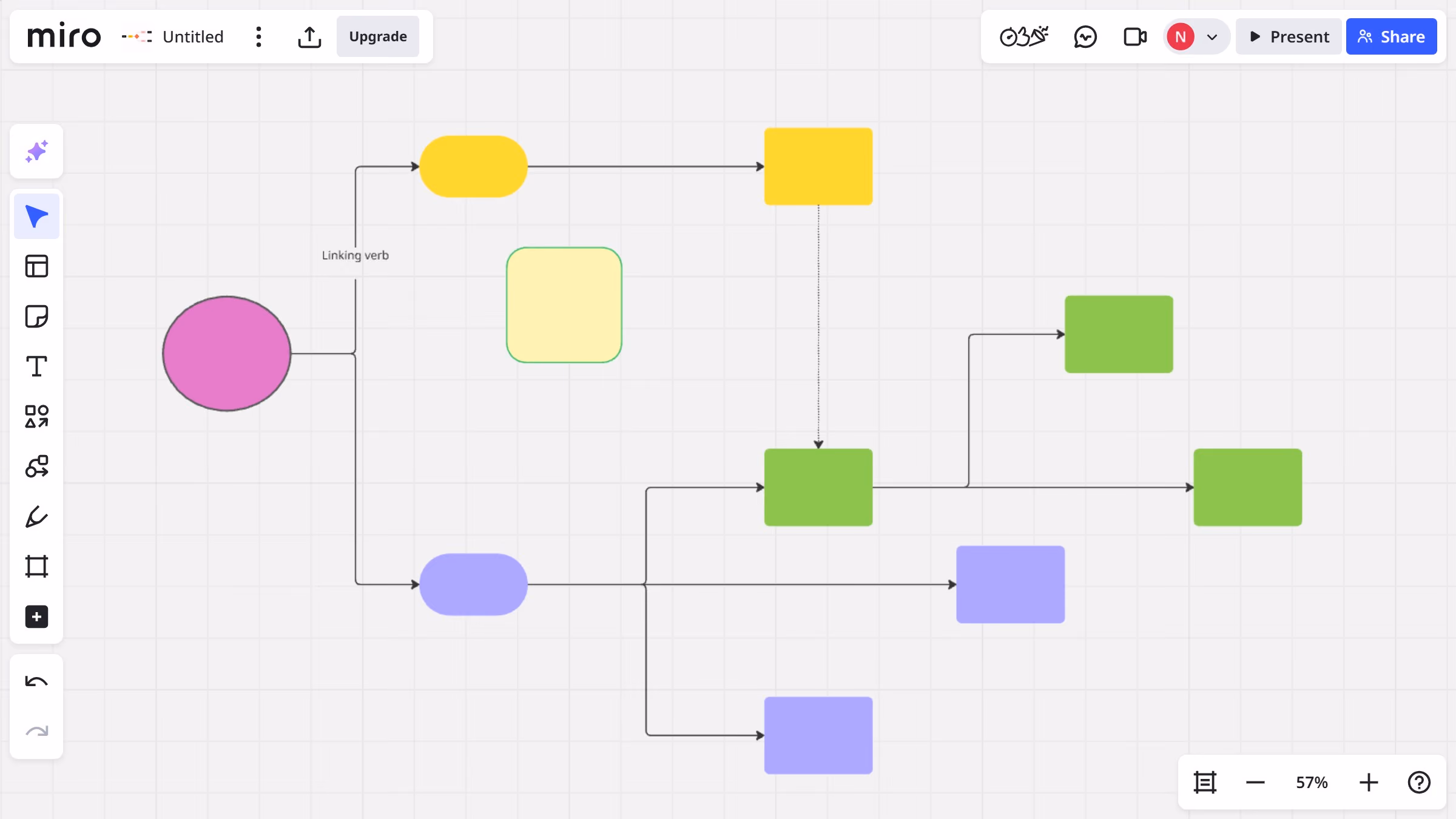 How to change the border style of a shape in a Miro board