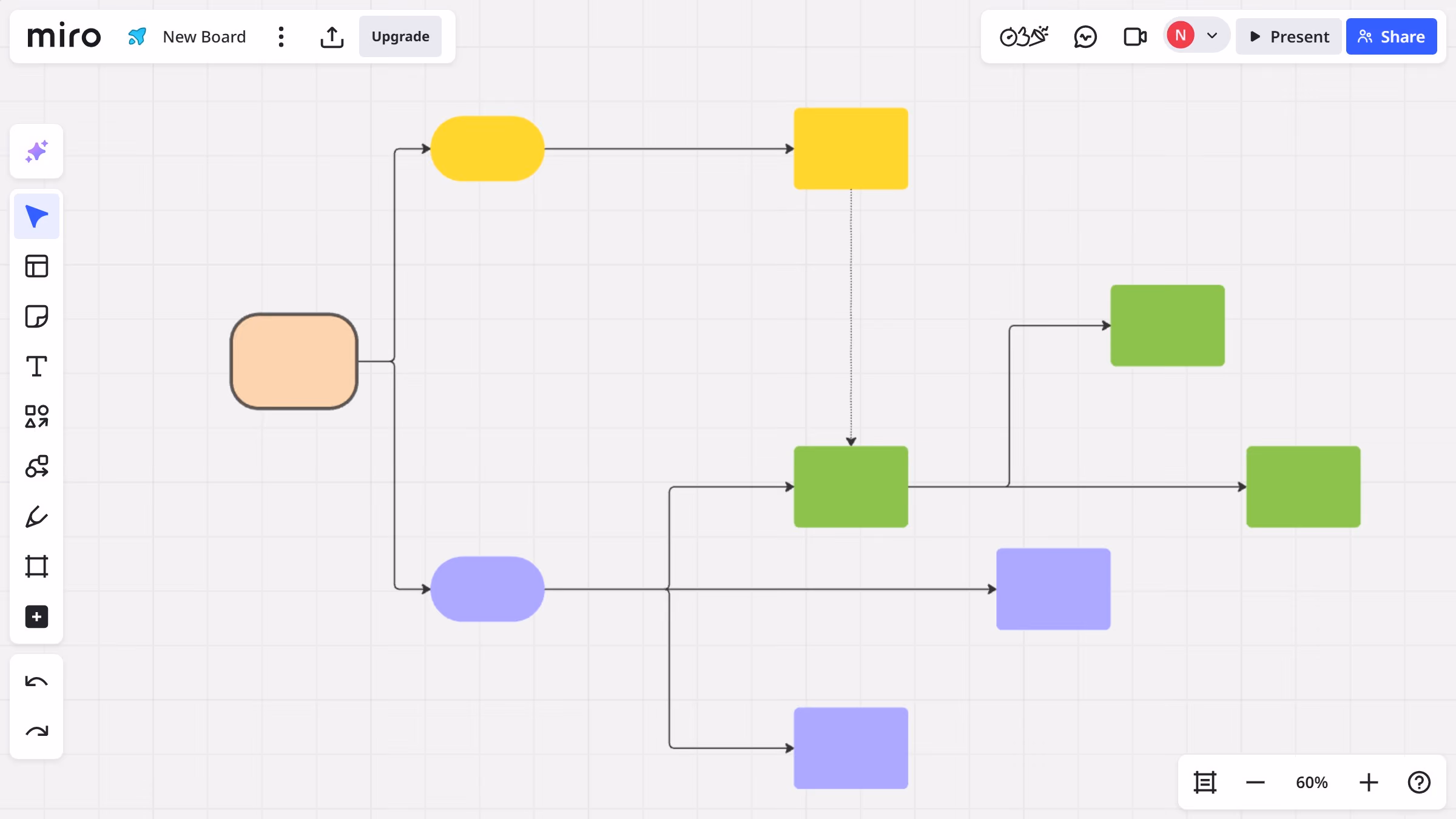 How to convert a shape into another object in a Miro board