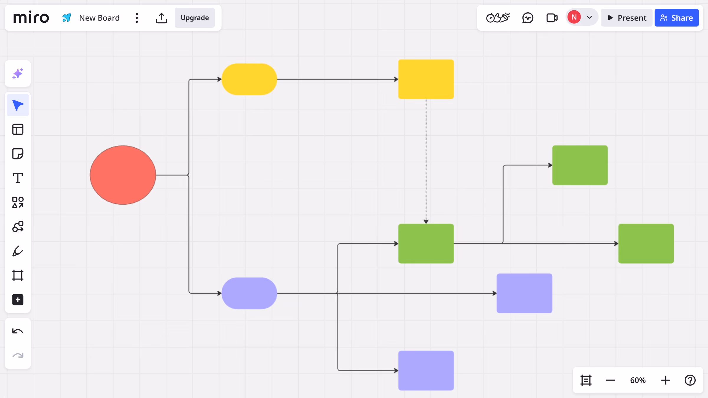 How to adjust the opacity of a shape in a Miro board