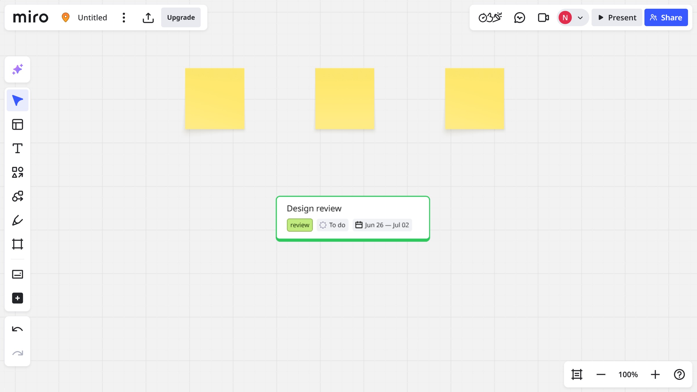 How to assign a card to a user in a Miro board