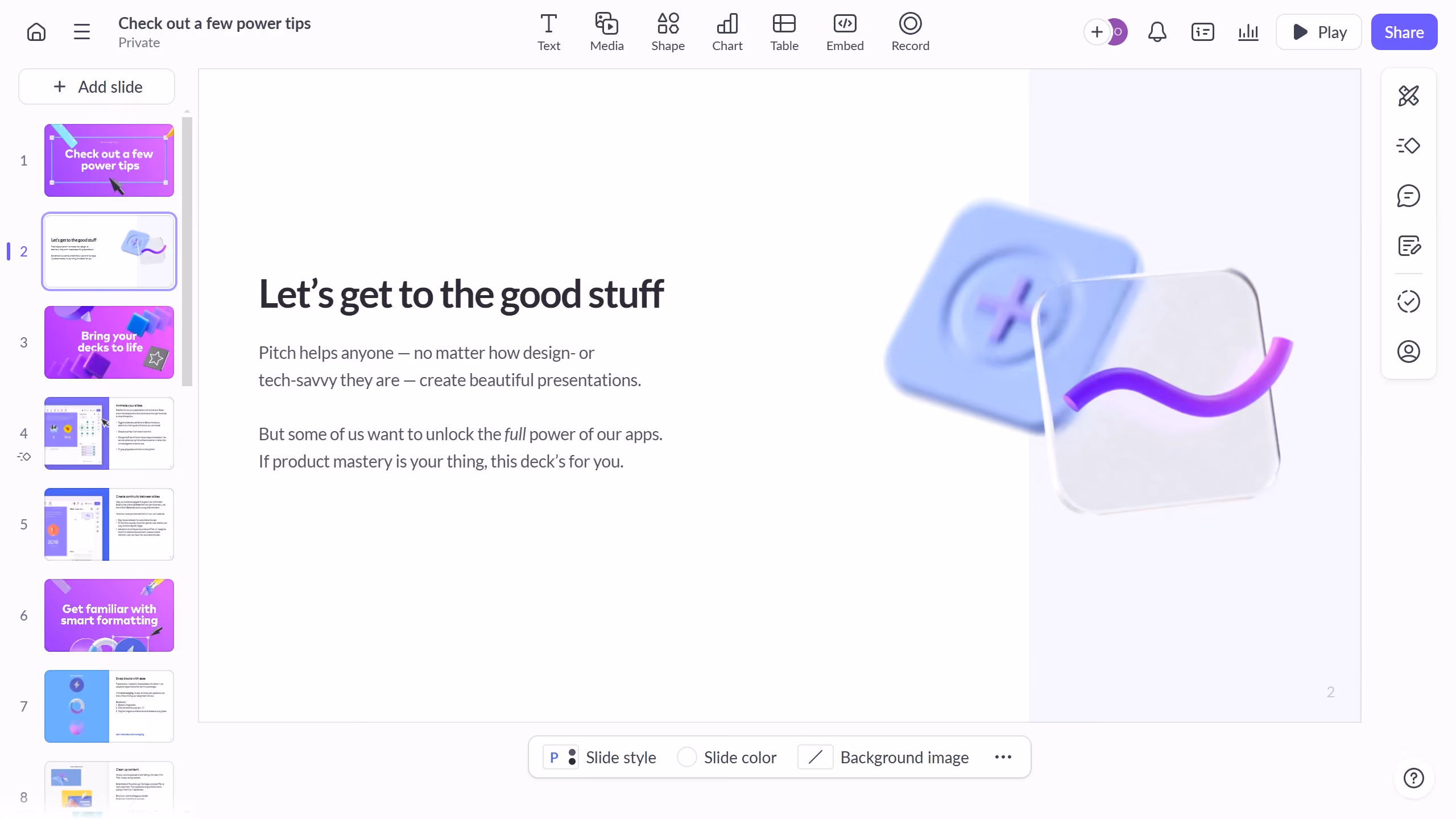 How to edit fonts on Pitch.com