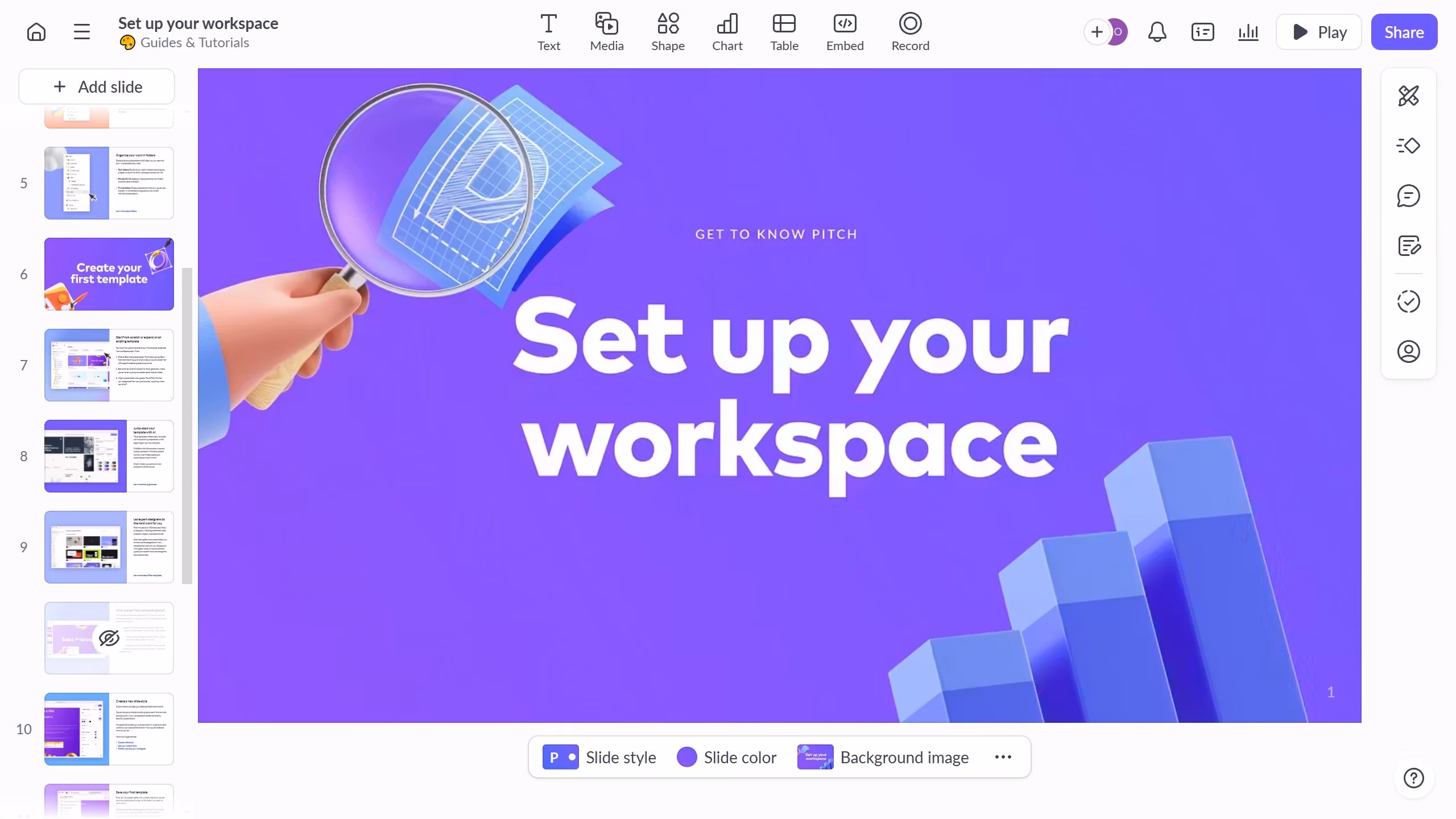 How to unskip a slide on Pitch.com