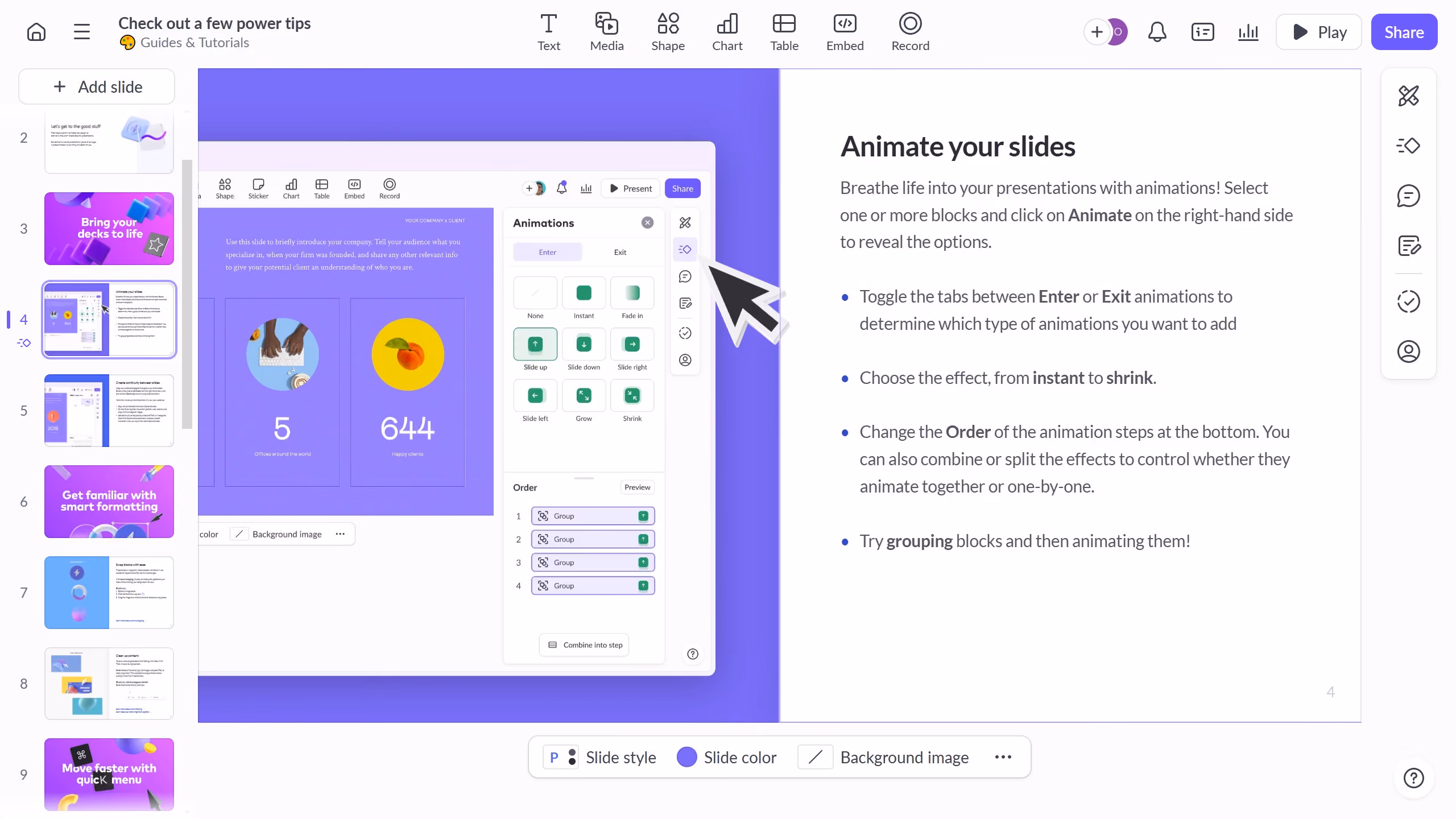 How to replace an image or GIF on Pitch.com