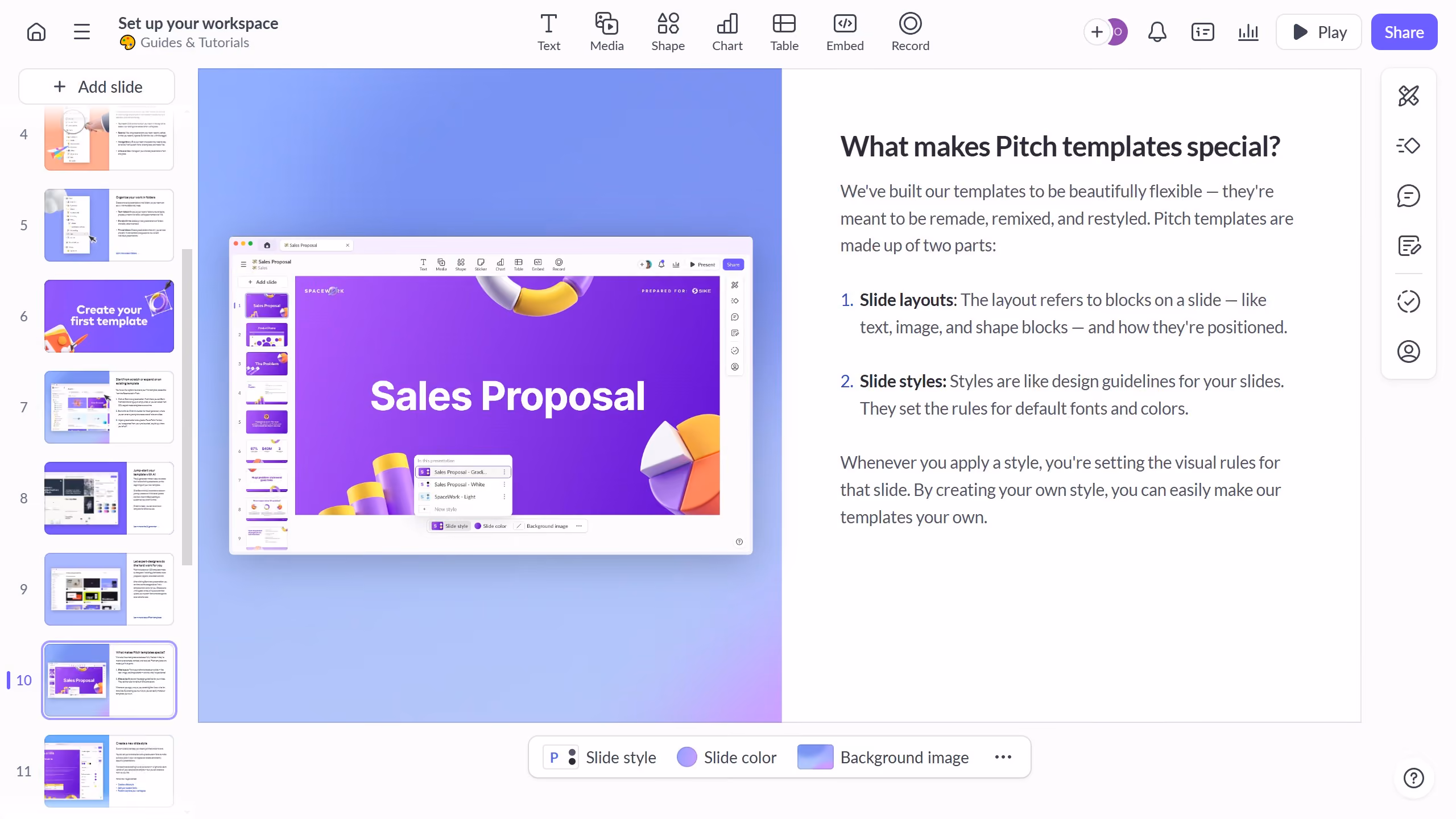 How to hyperlink images on Pitch.com