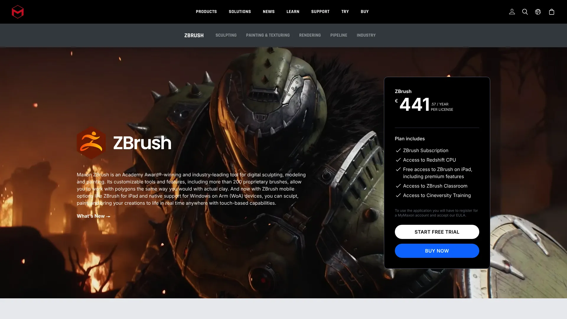 ZBrush digital sculpting interface