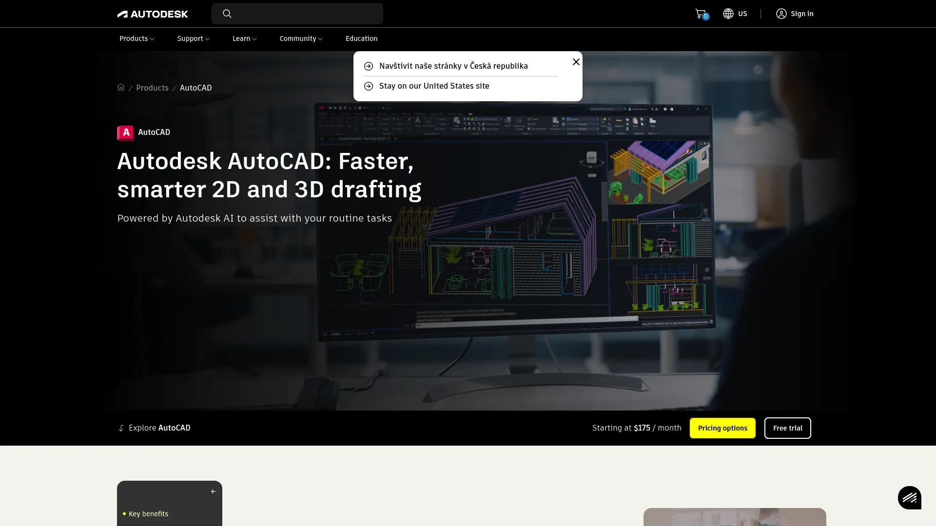 AutoCAD drafting interface