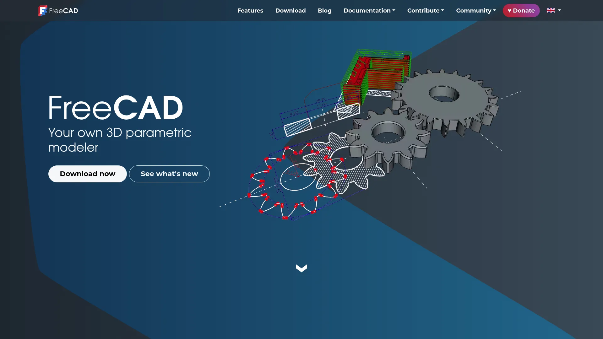 FreeCAD parametric modeling interface
