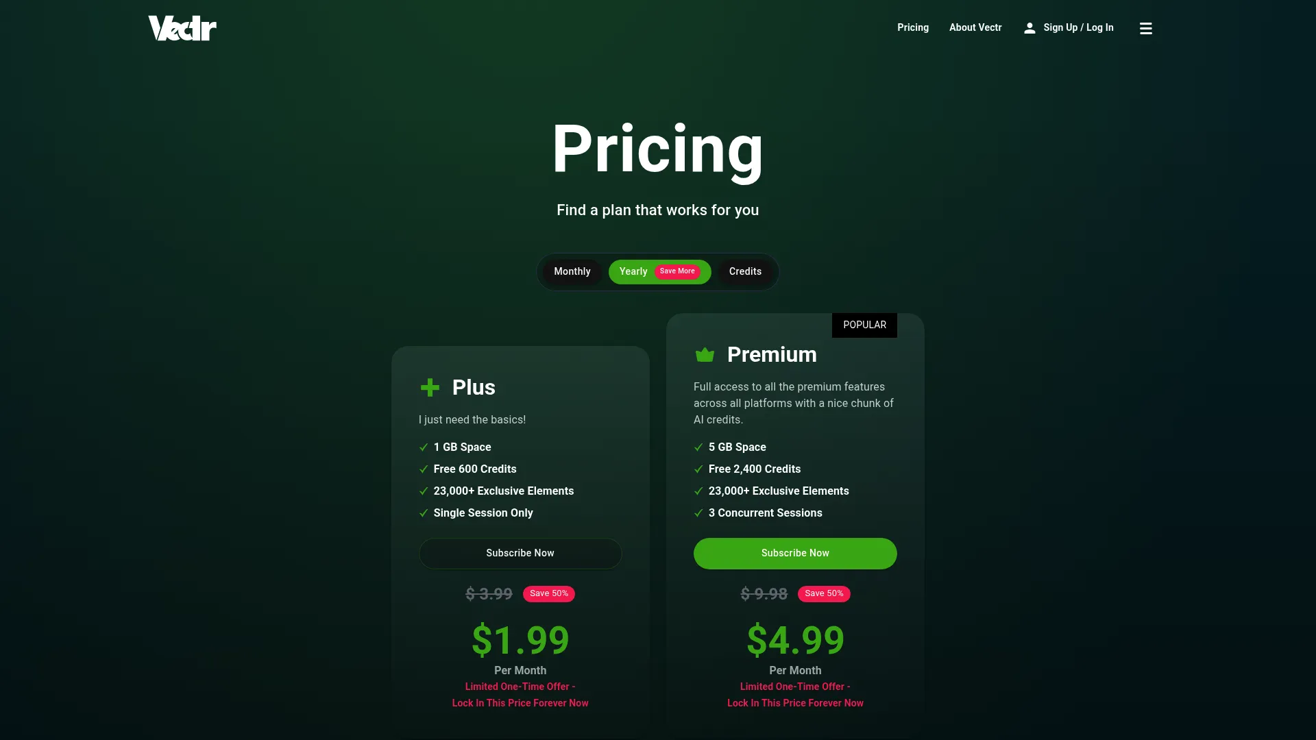Vectr vector graphics software homepage