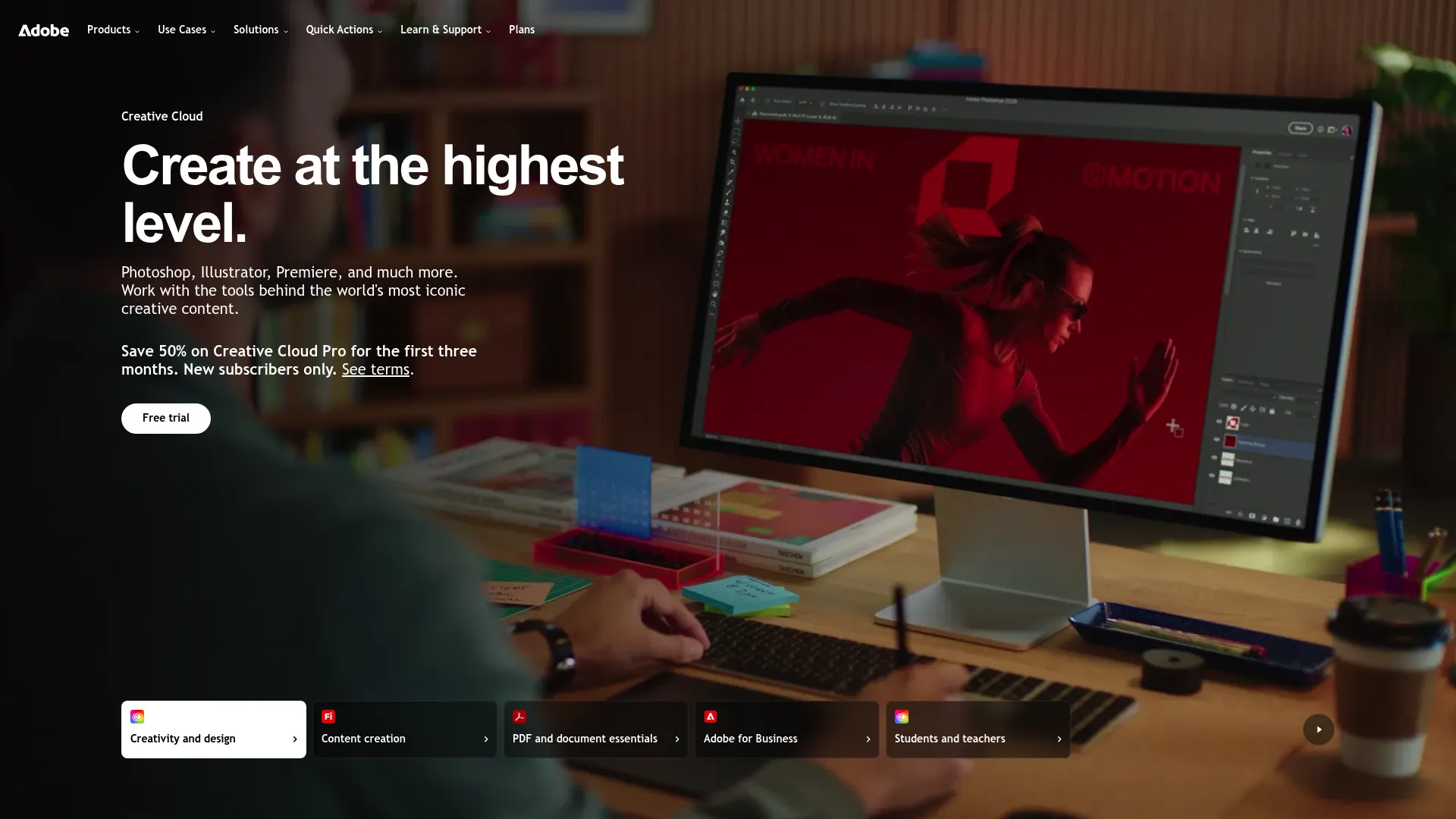 Adobe Premiere Elements video editing software homepage