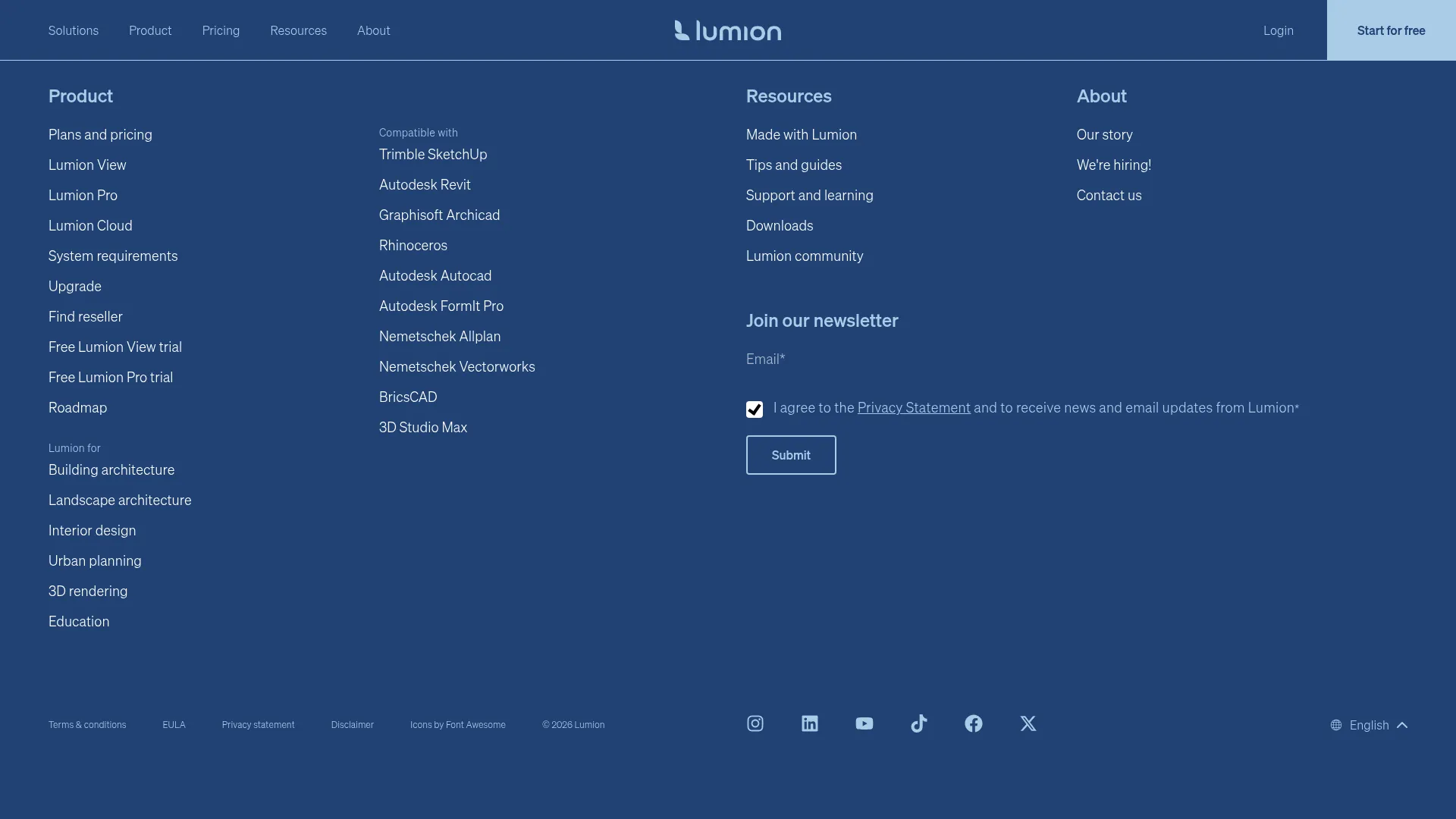 Lumion architectural visualization software interface