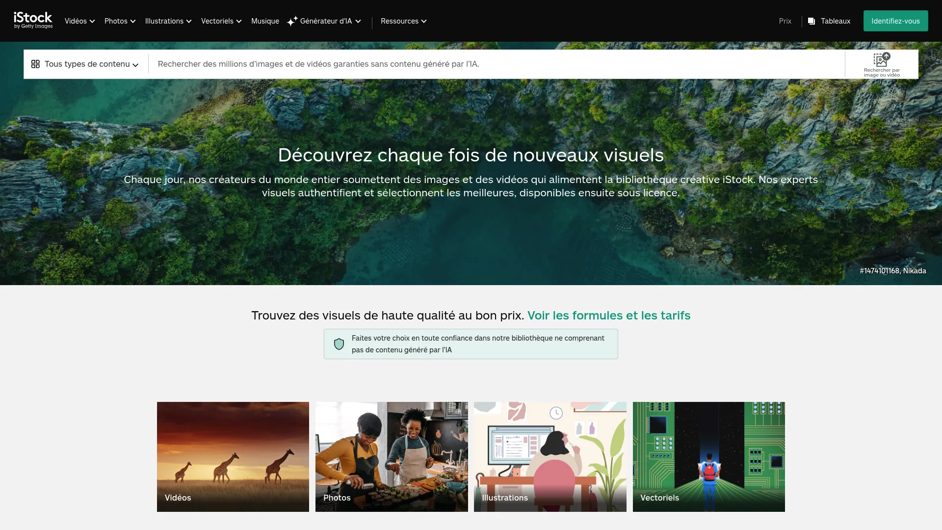 iStock homepage