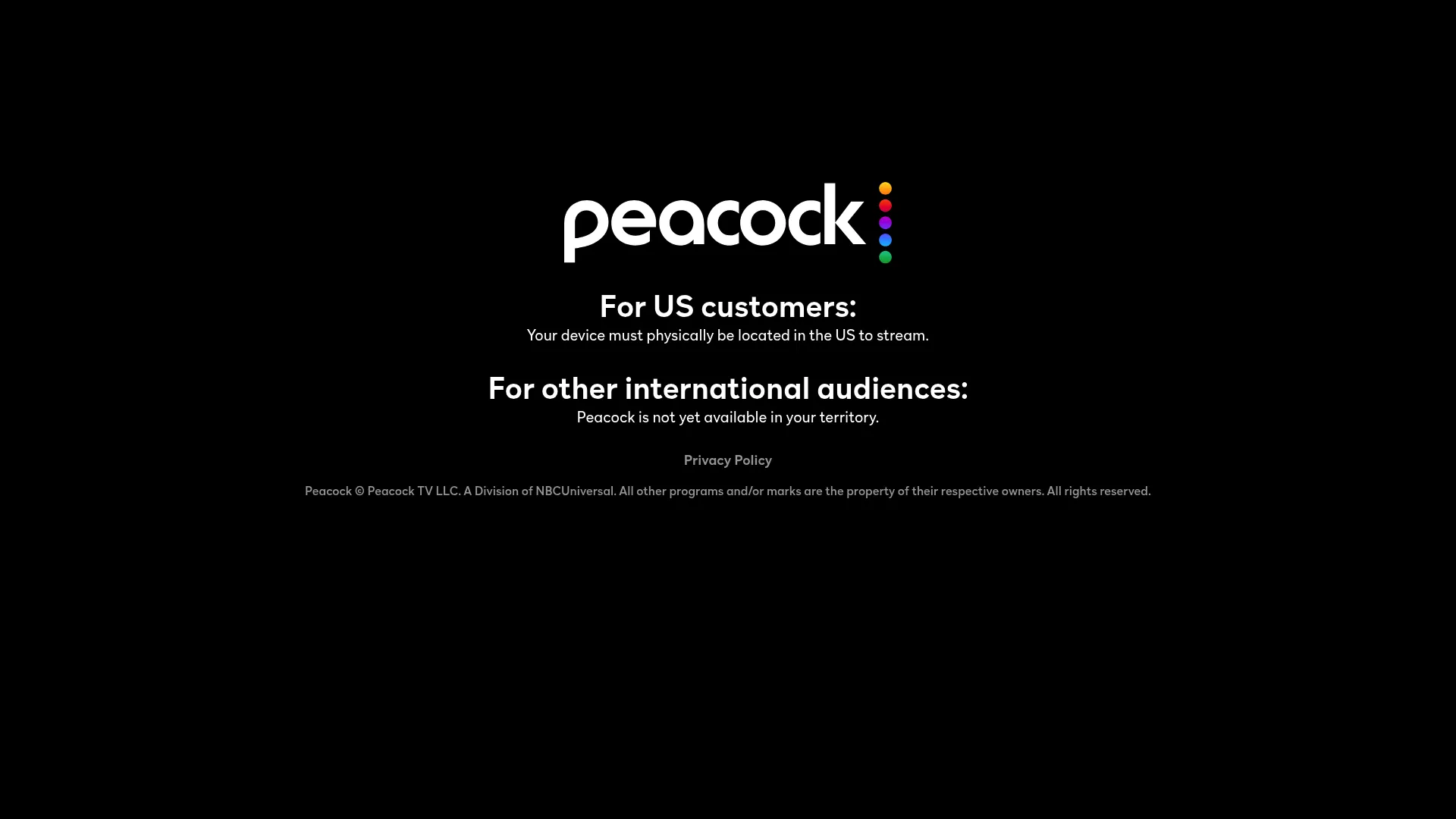 Peacock streaming service plans page