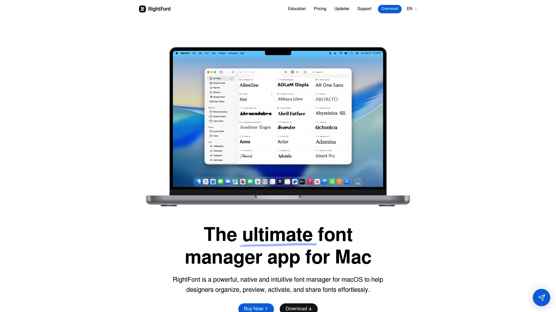 RightFont Mac font manager
