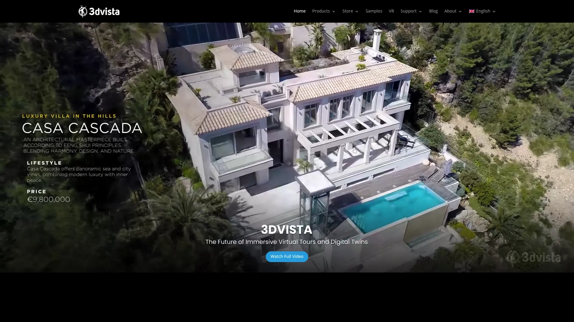 3DVista virtual tour software homepage