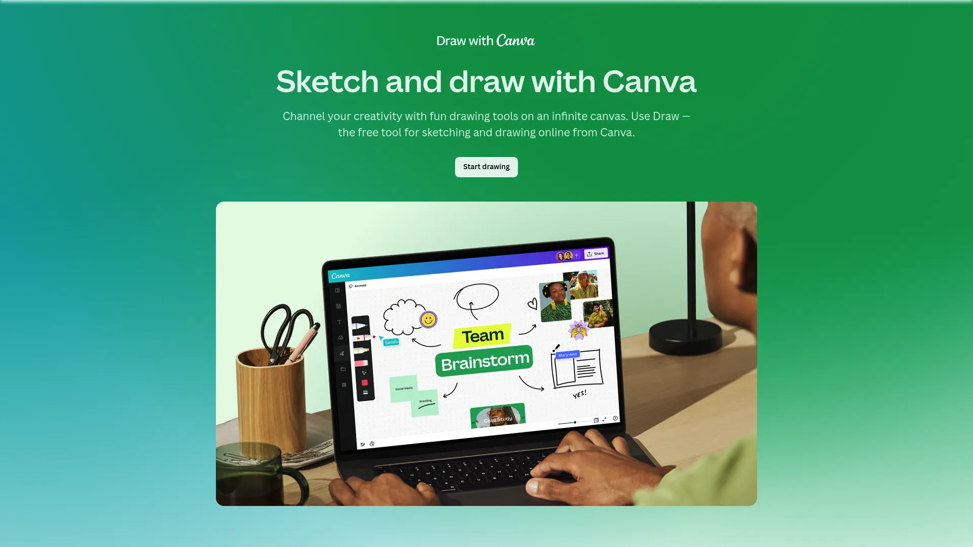 Canva Draw freehand drawing tool inside Canva interface