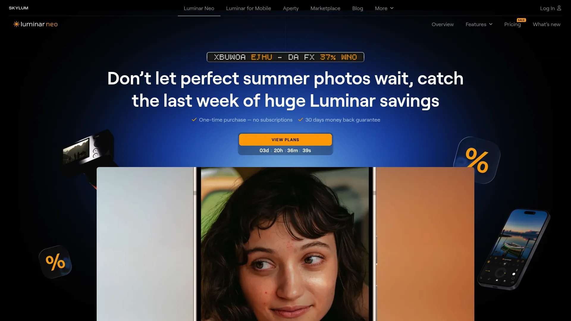 Luminar Neo editing interface