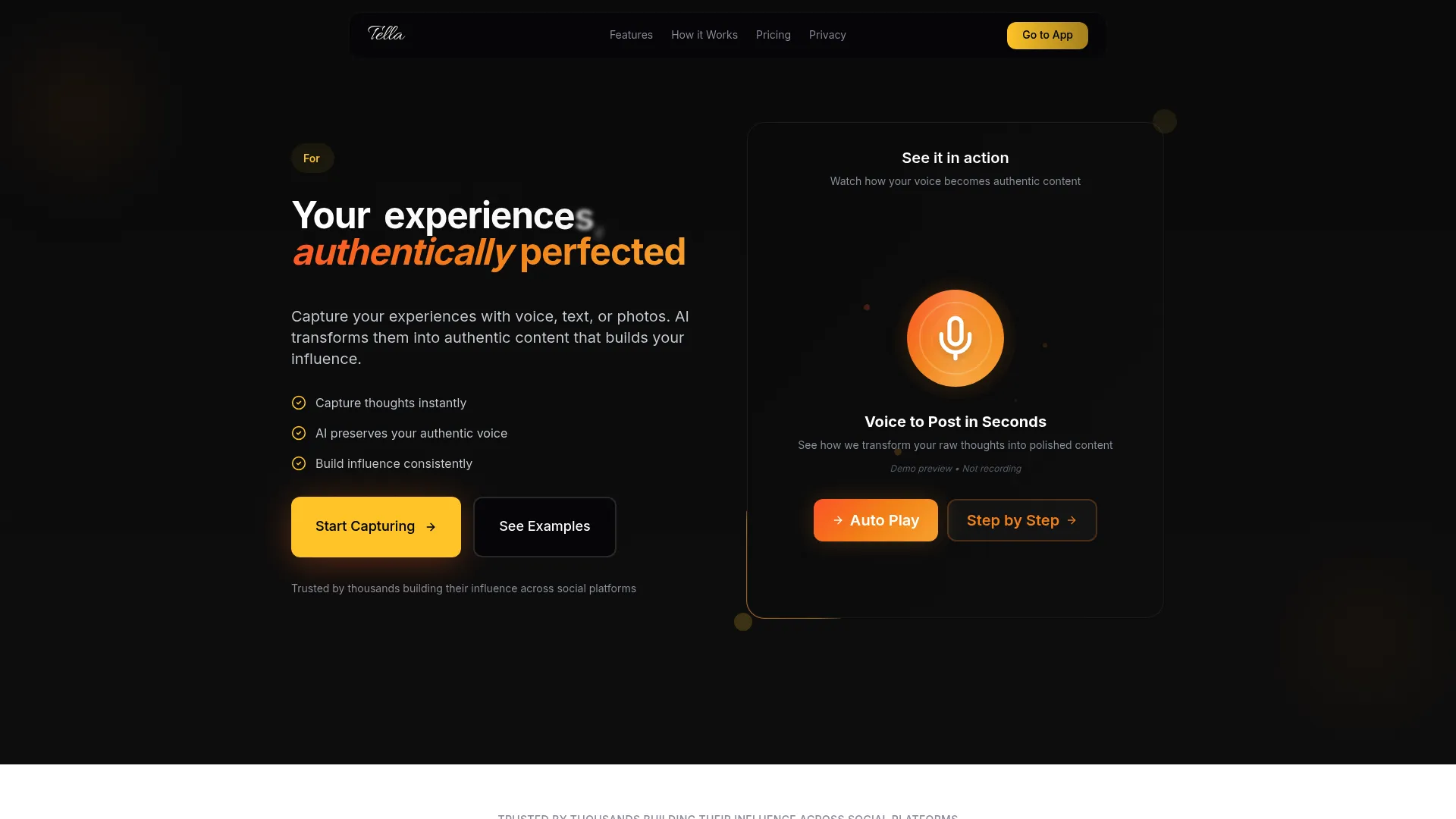 Tella browser-based screen recording and content tool