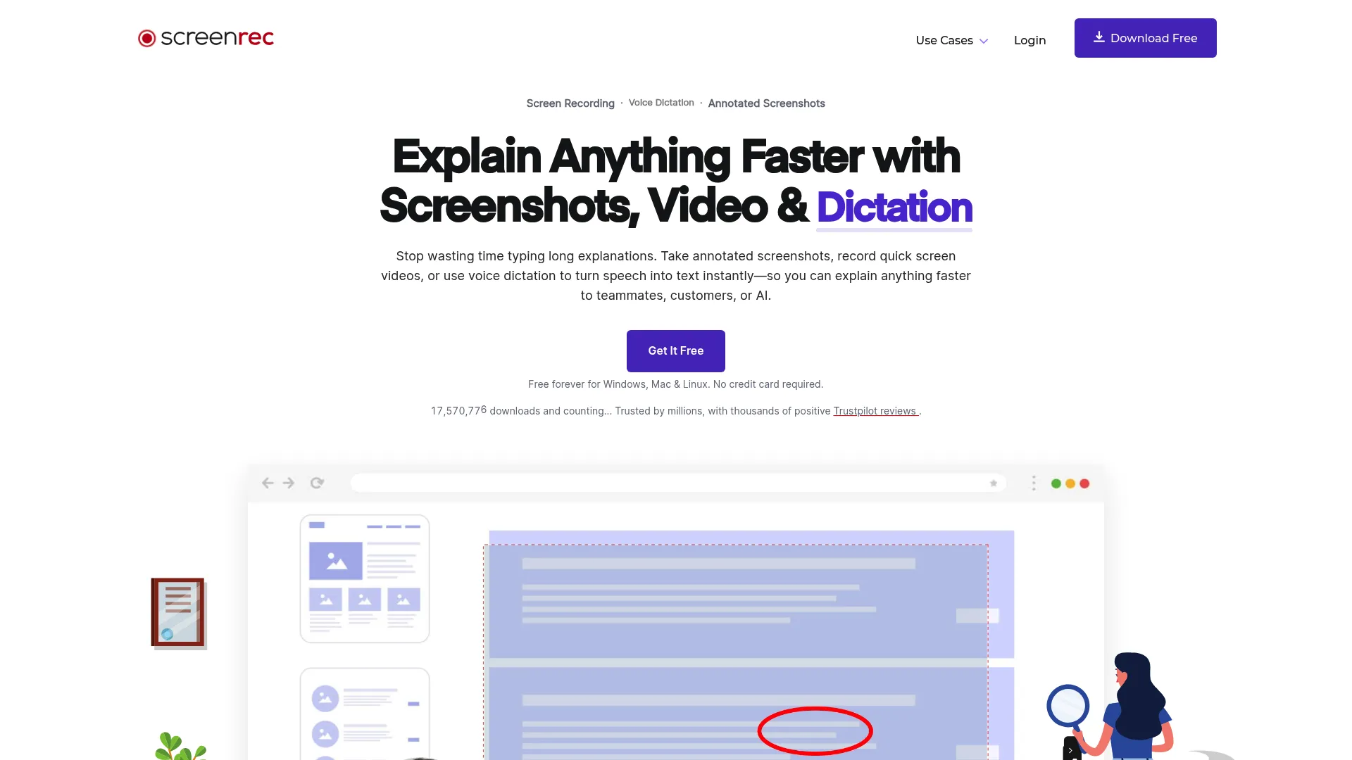 ScreenRec screen recording and instant sharing tool