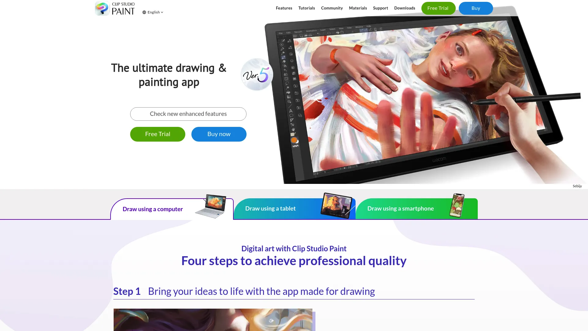 Clip Studio Paint digital art software interface