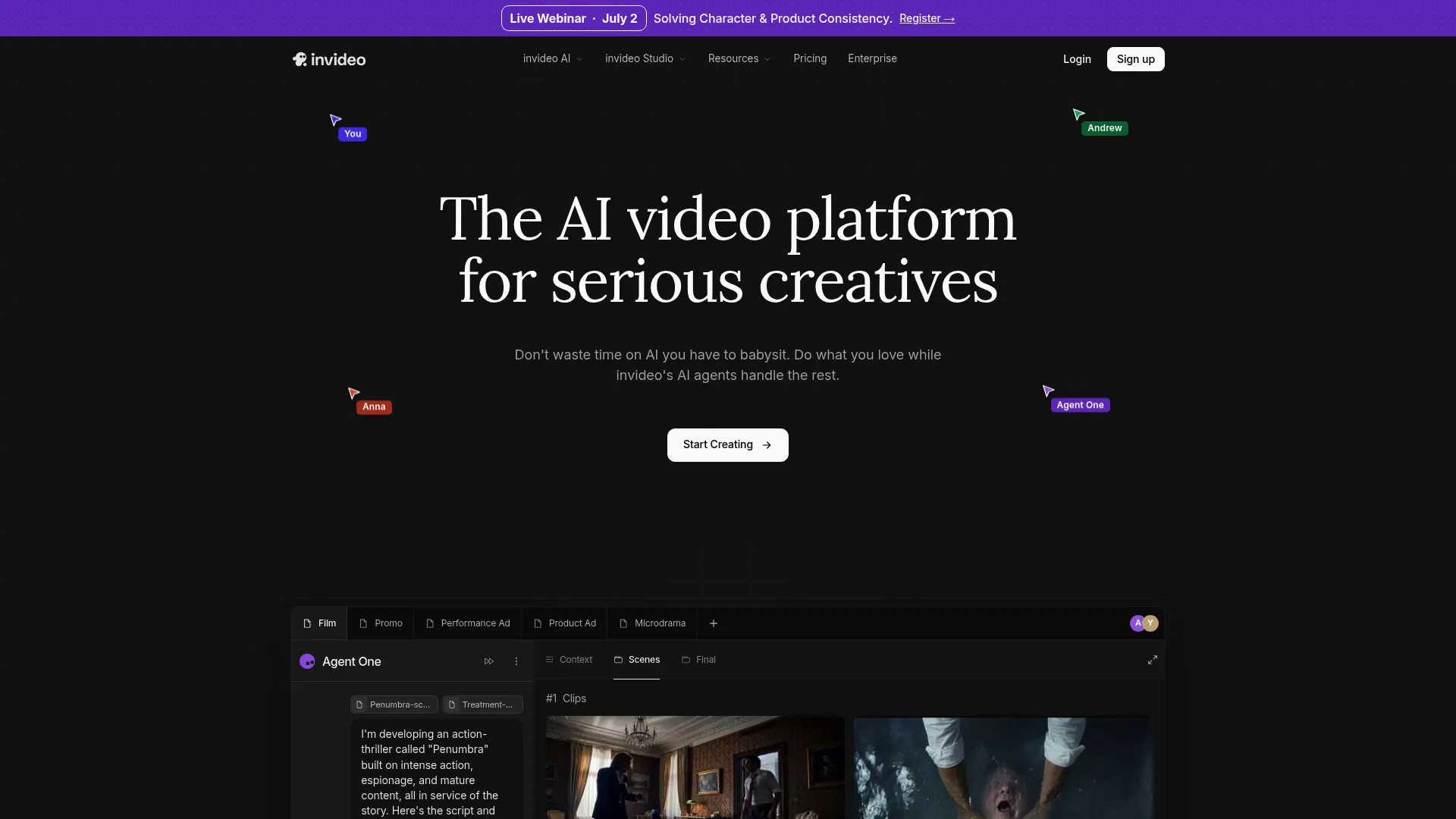 InVideo AI explainer video software interface