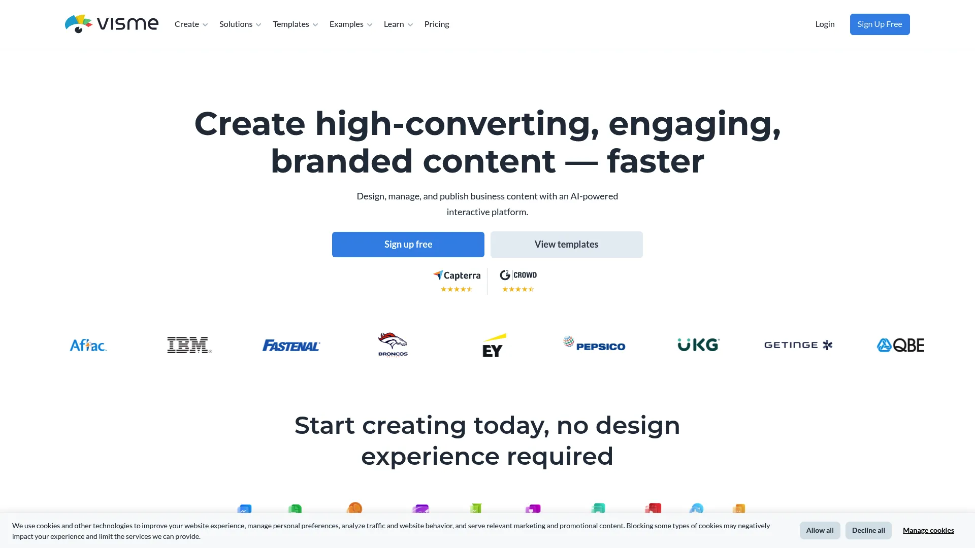 Visme visual content creation platform
