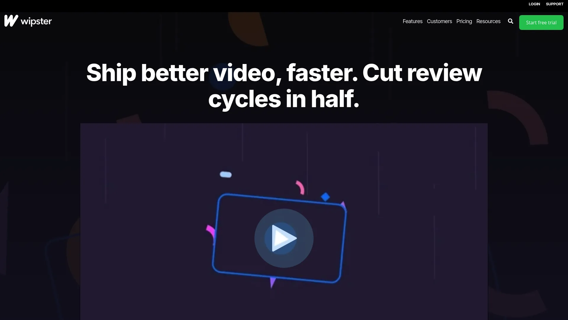 Wipster video review and feedback interface