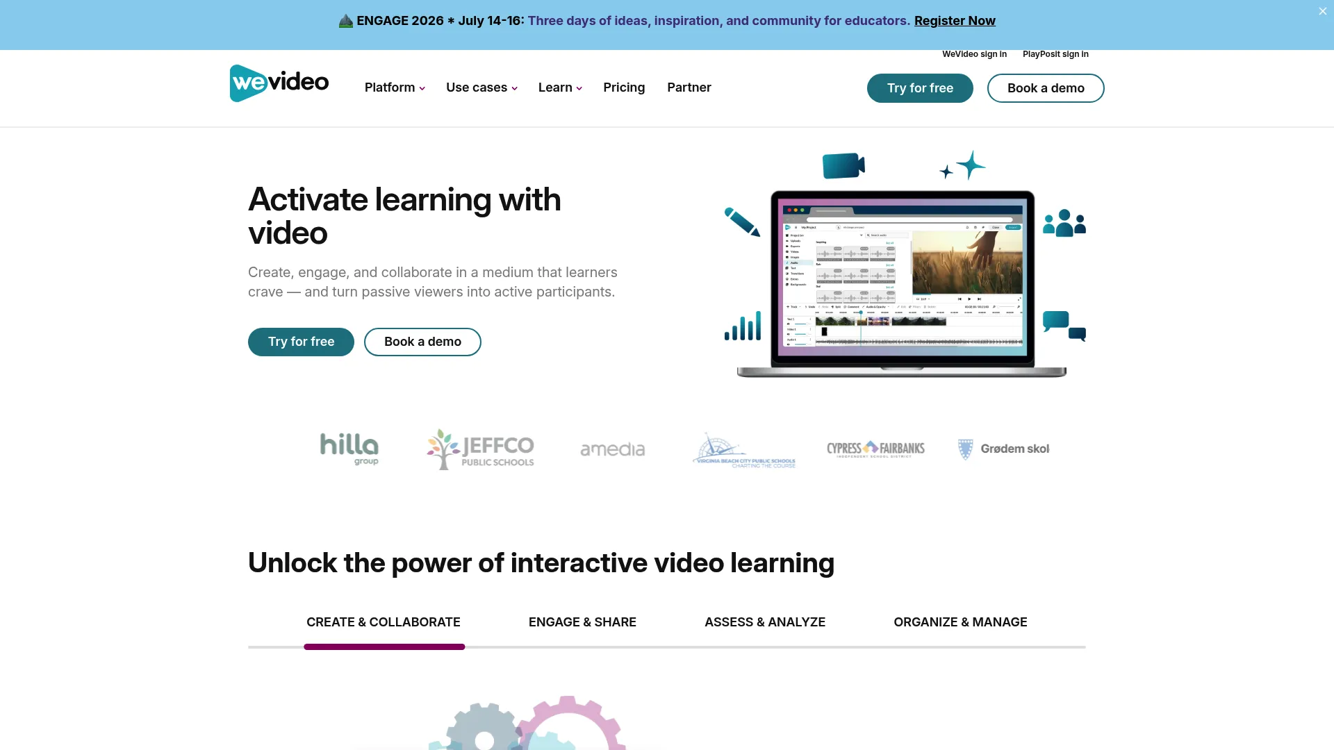 WeVideo browser-based editing workspace