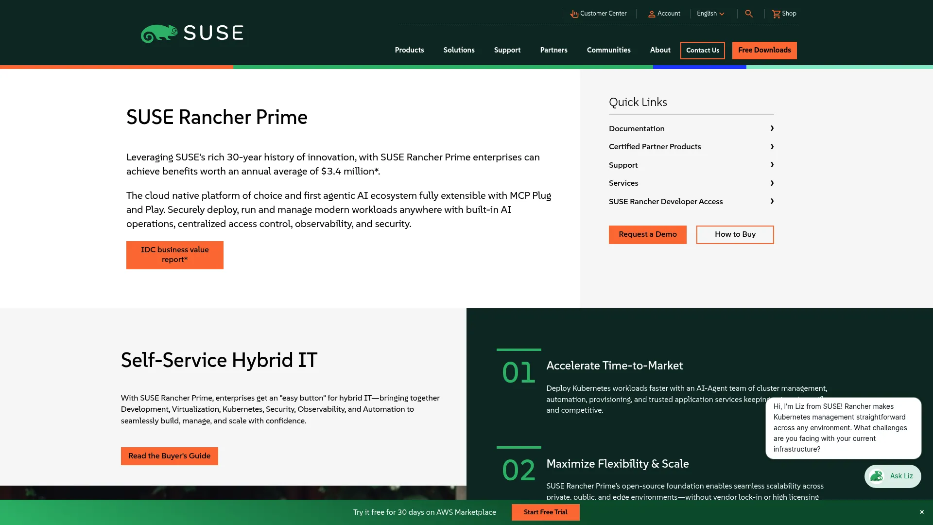 SUSE Rancher Kubernetes management interface