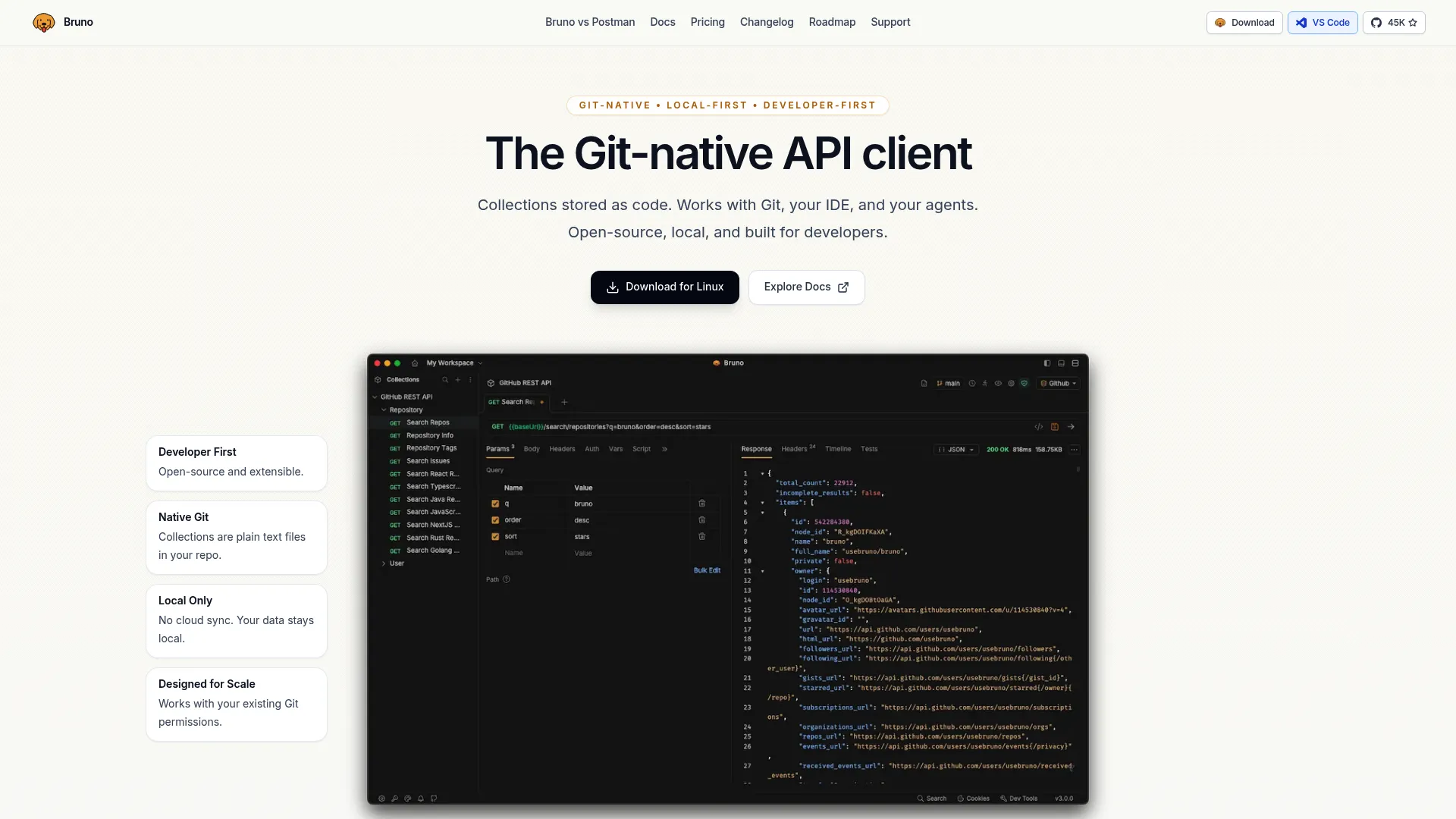Bruno Git-native API client