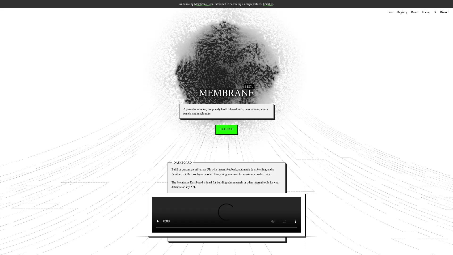 Membrane platform for building internal tools and APIs