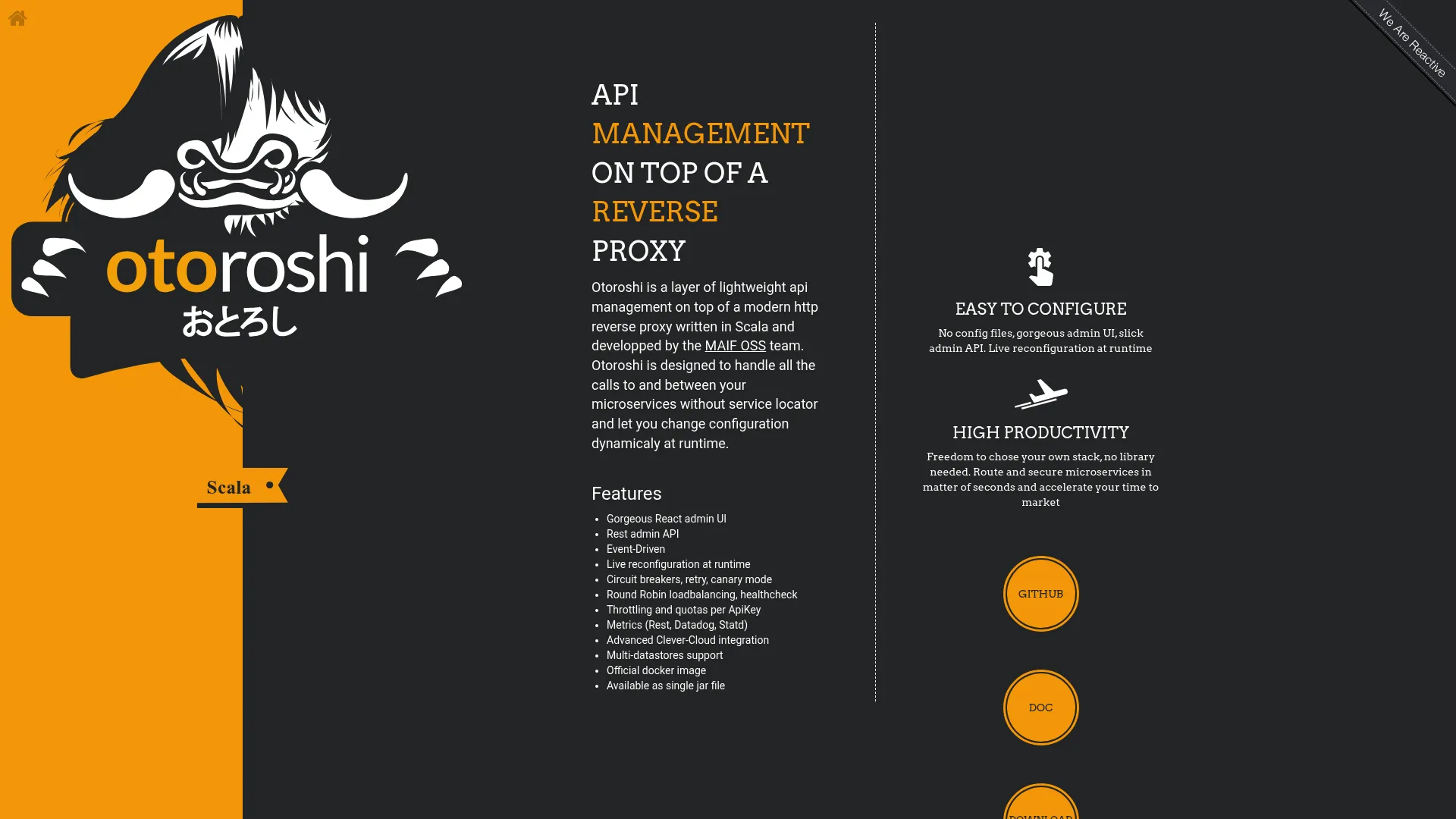 Otoroshi open-source API management and reverse proxy