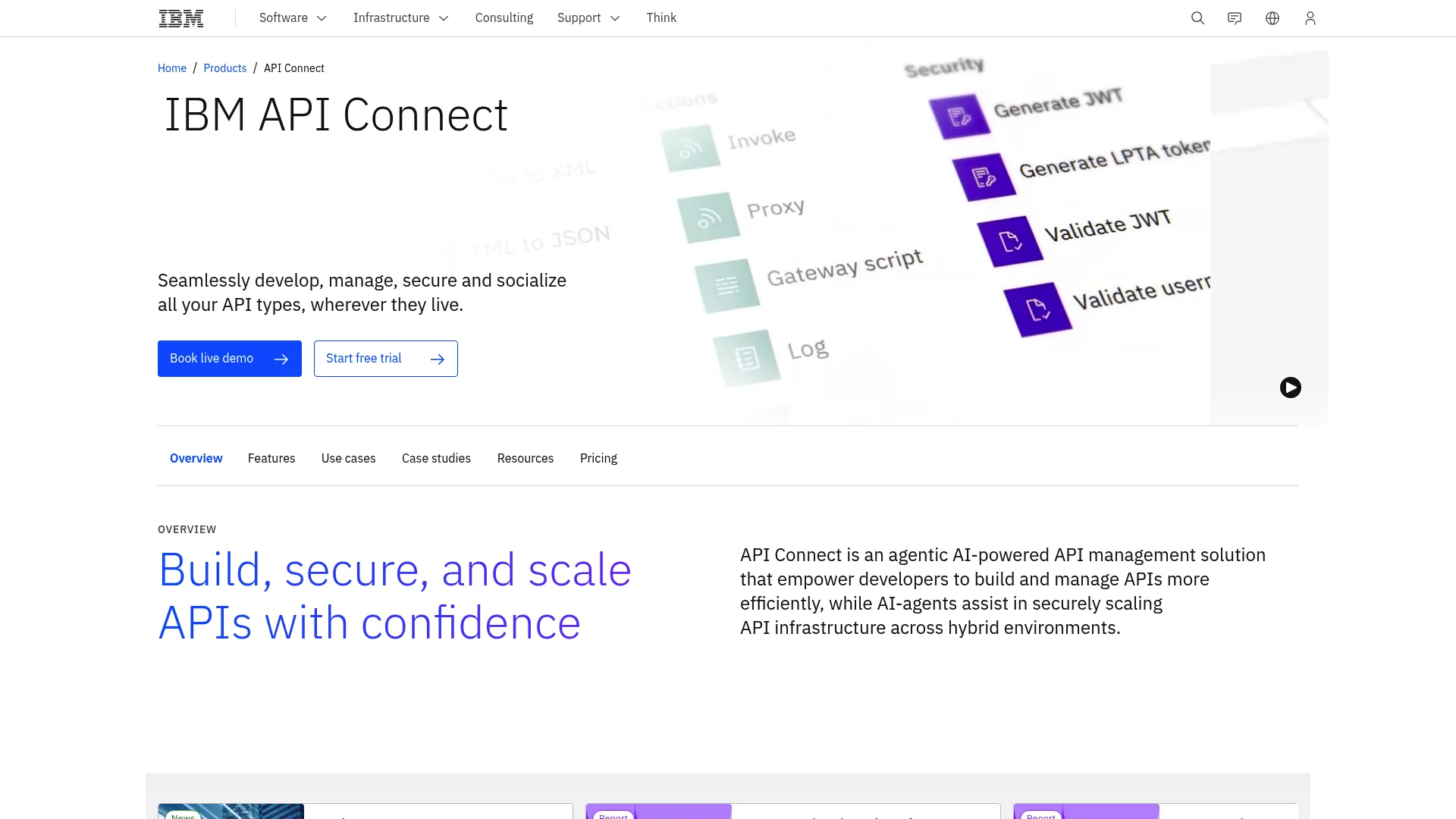 IBM API Connect multicloud API management platform